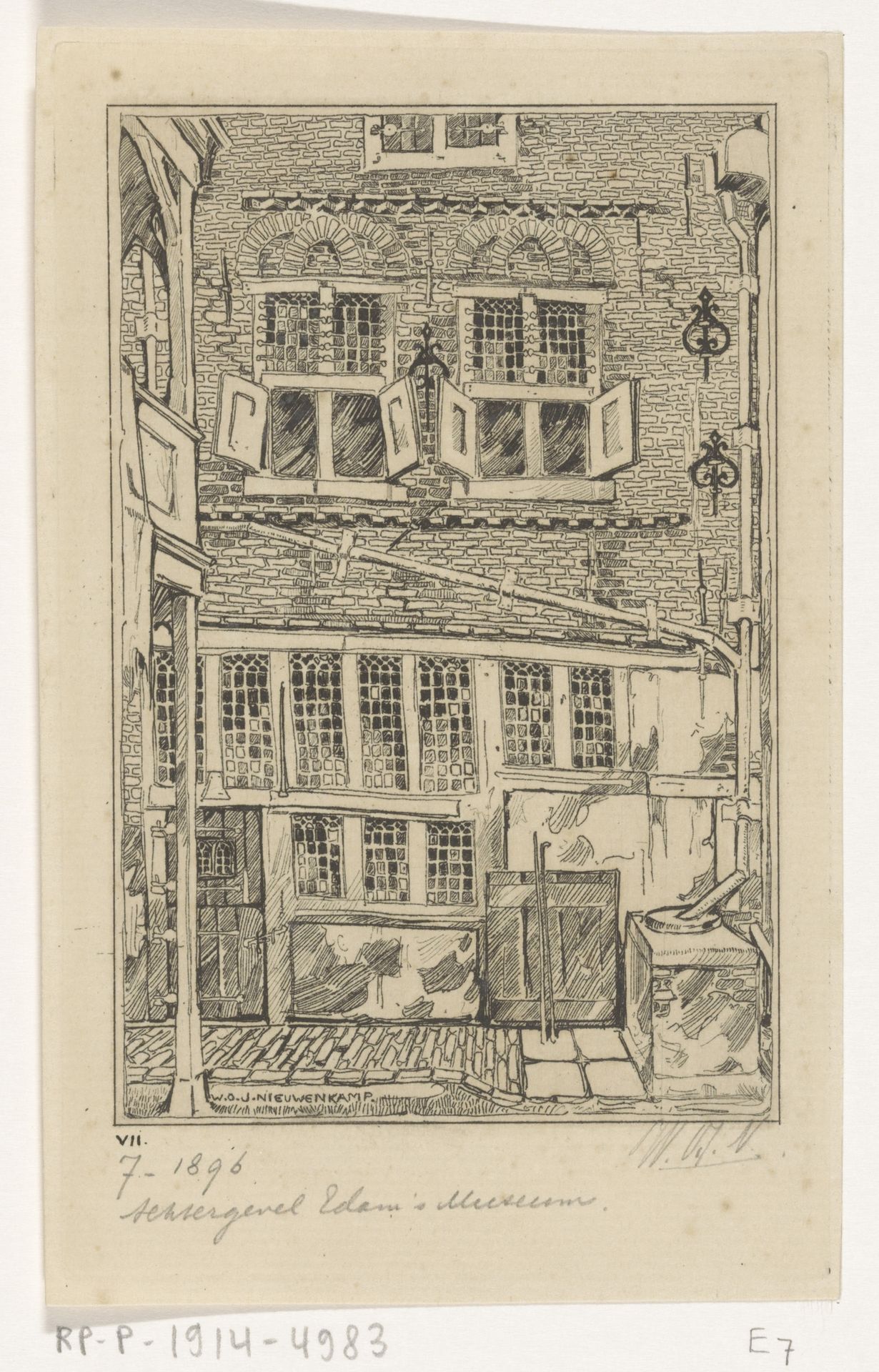 Achtergevel van het Edams Museum by Wijnand Otto Jan Nieuwenkamp