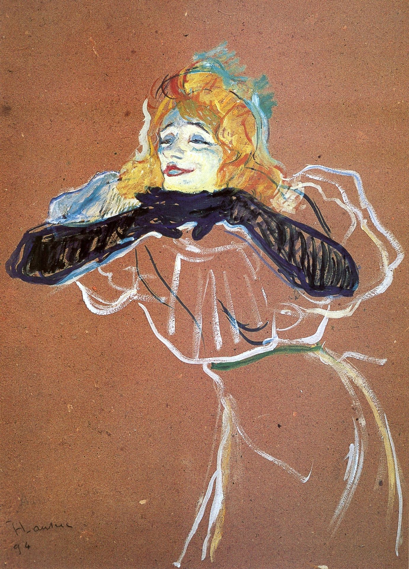 Yvette Guibert singing by Henri de Toulouse-Lautrec
