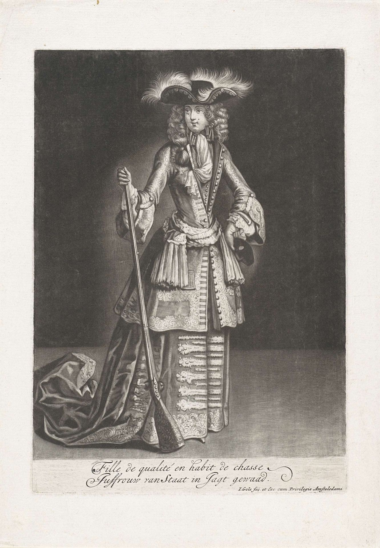 Vrouw in jachtkostuum by Jacob Gole