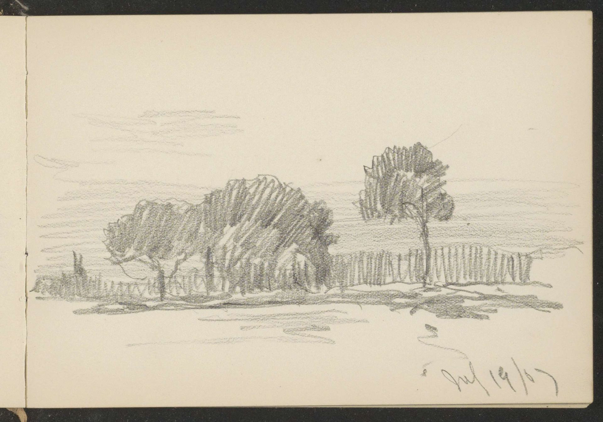 Landschap met bomen by Alexander Shilling