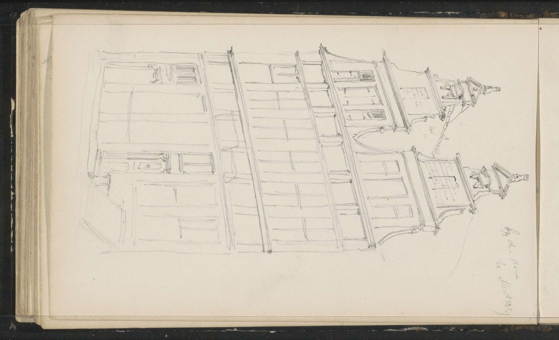 Dubbelpand bij de Dam, waarschijnlijk in Middelburg by Cornelis Springer