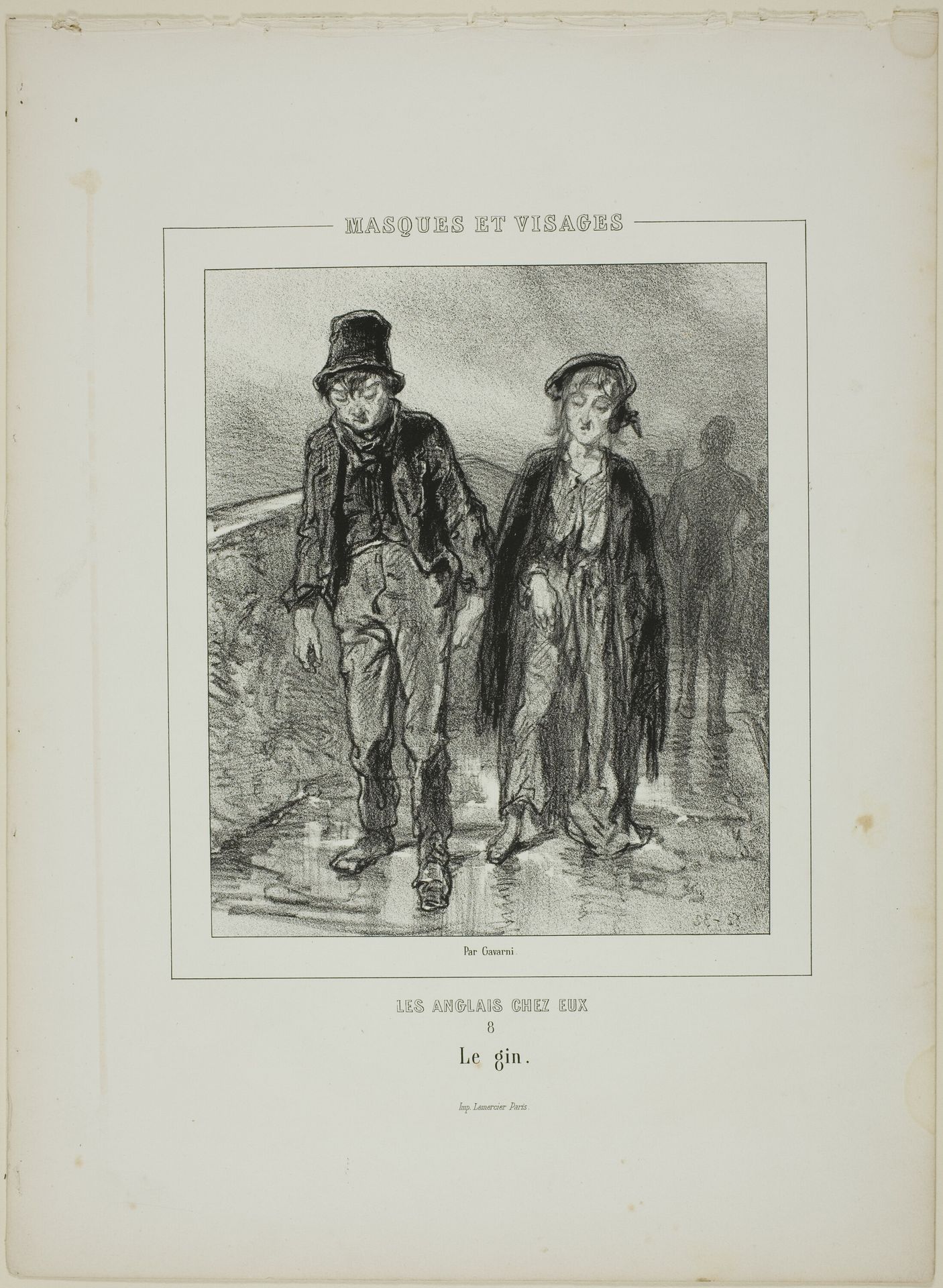 Les anglais chez eux: Le gin by Paul Gavarni