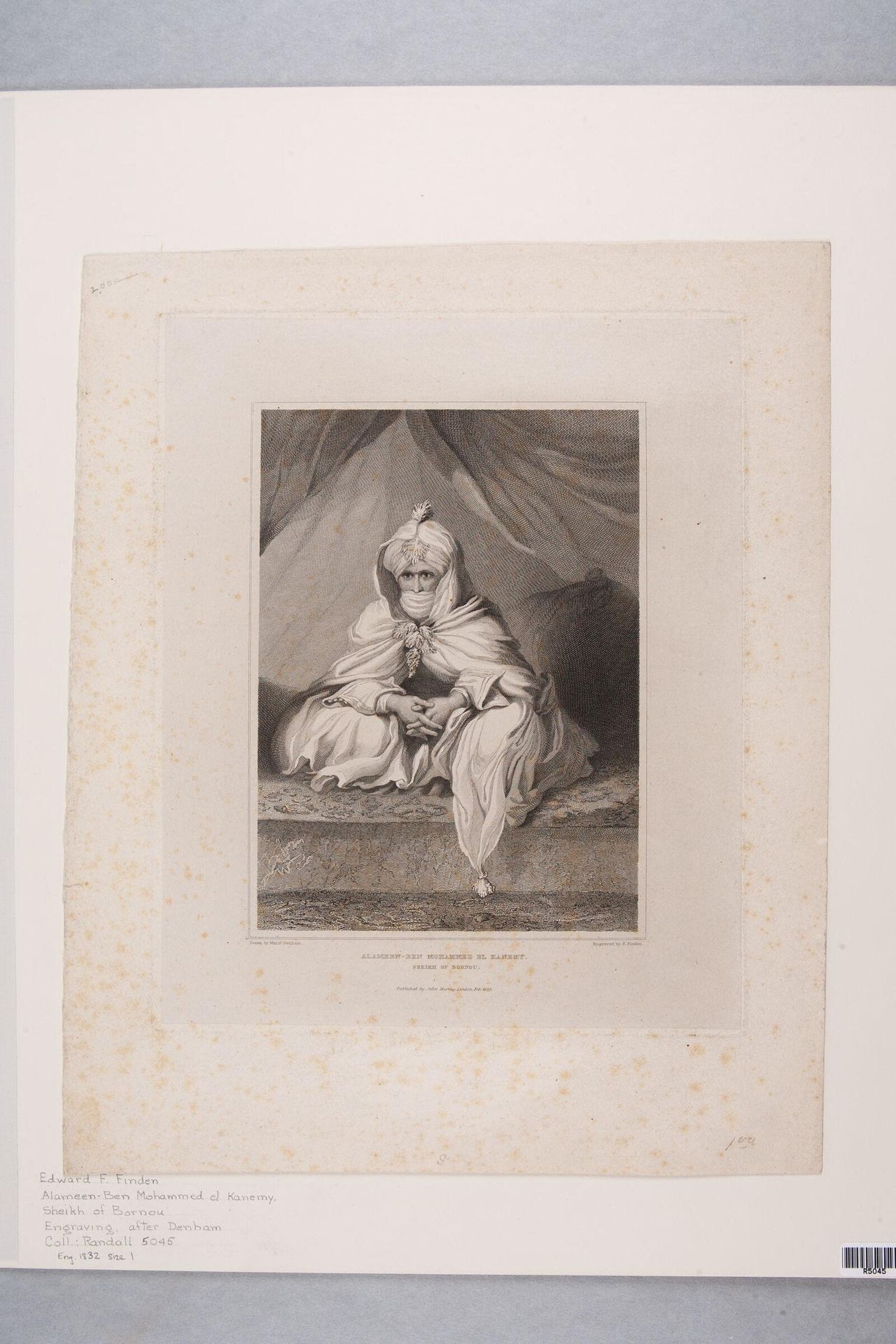 Alameen-Ben Mohammed el Kanemy, sheikh of Bornou by Edward Francis Finden