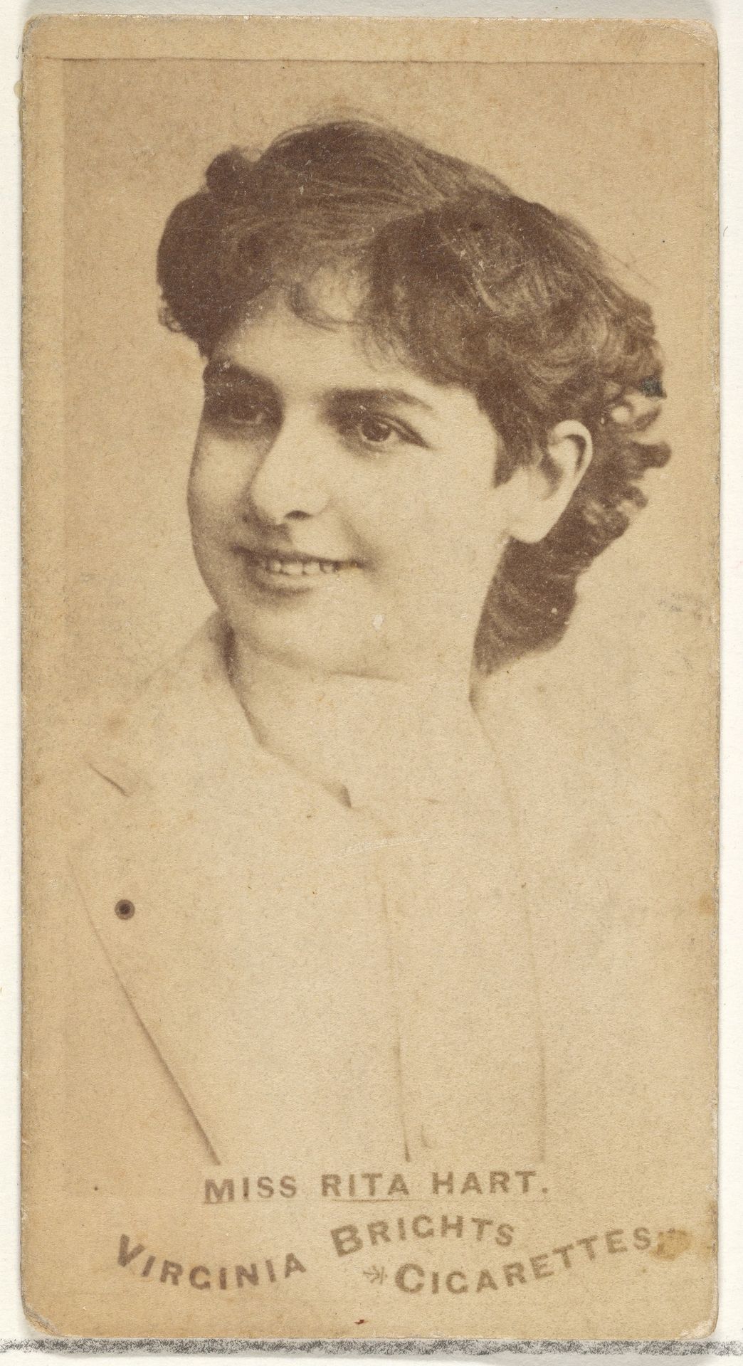 Miss Rita Hart, from the Actors and Actresses series (N45, Type 1) for Virginia Brights Cigarettes by Allen & Ginter