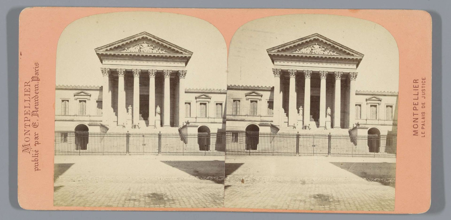 Gezicht op het palais de justice in Montpellier by Étienne Neurdein