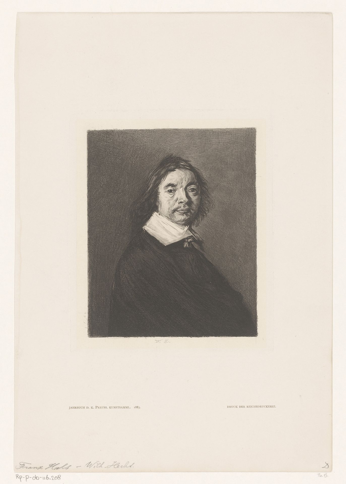 Portret van een onbekende man by Wilhelm Hecht