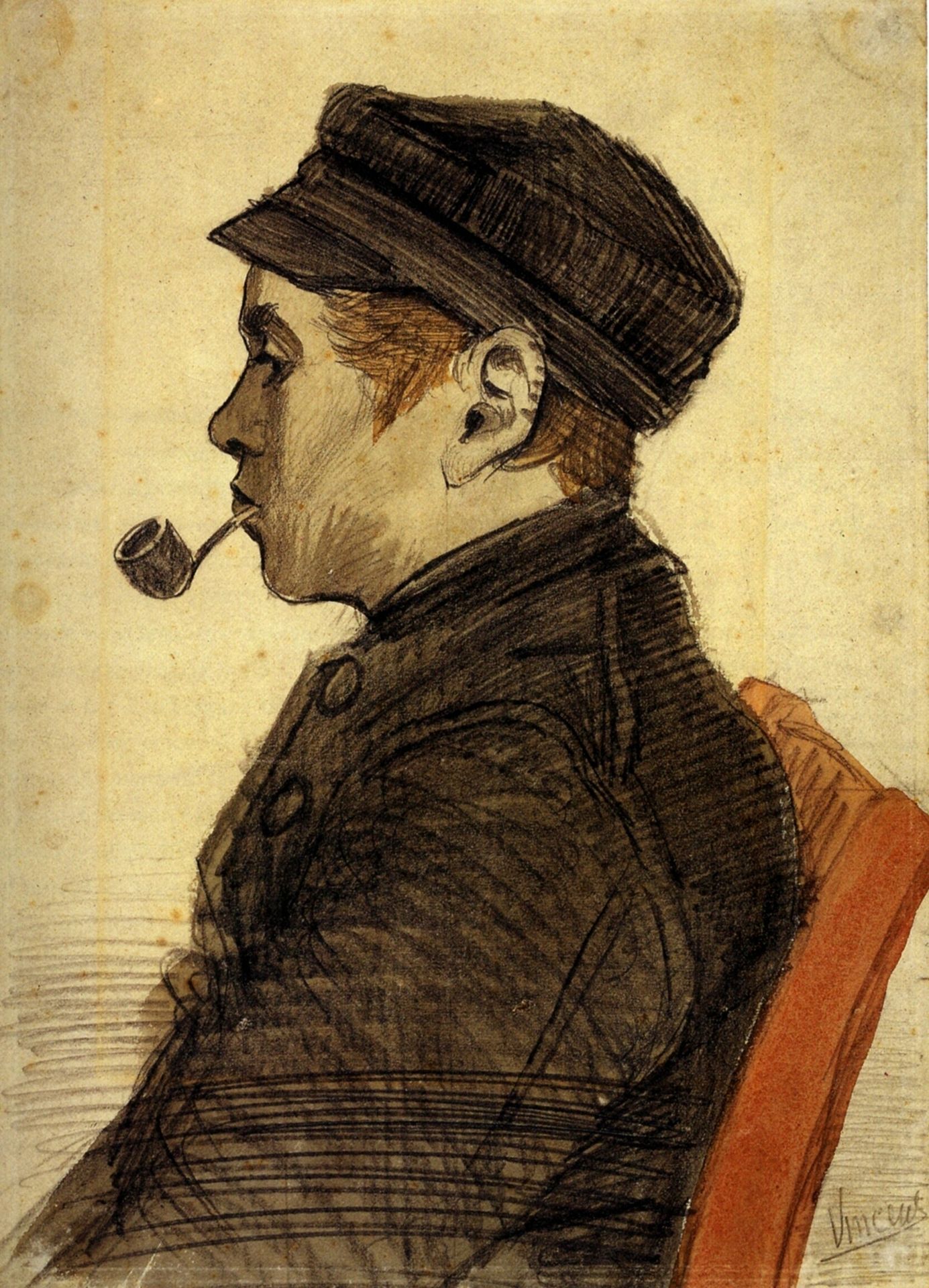 Young Man with a Pipe by Vincent van Gogh