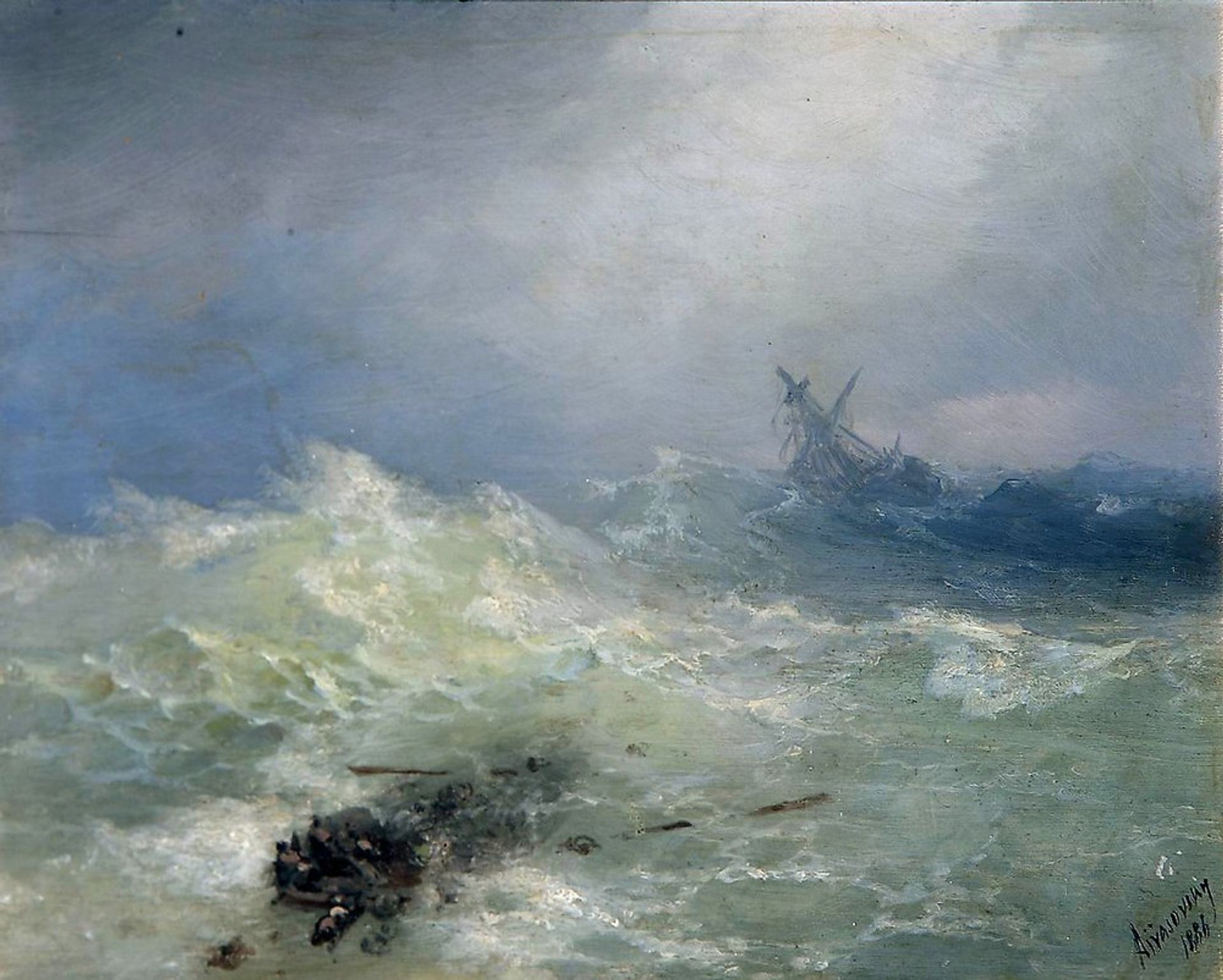 The Tempest by Ivan Konstantinovich Aivazovsky