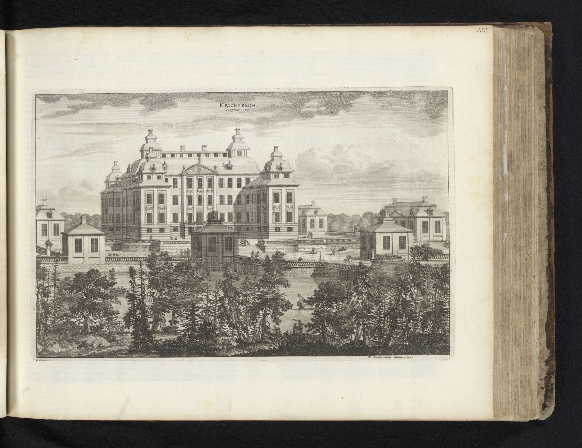 Gezicht op slot Ericsberg, vanuit het westen by Willem Swidde