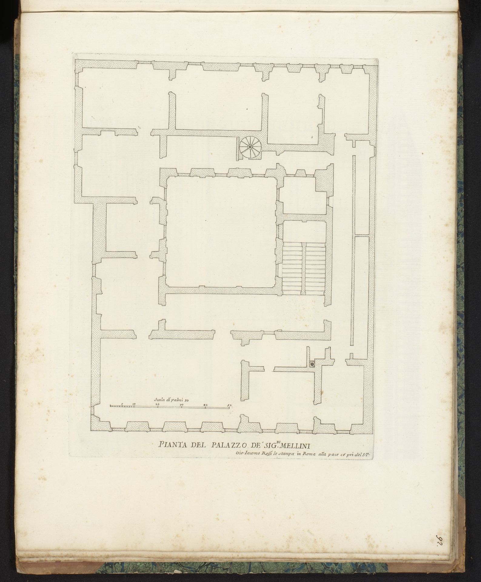 Plattegrond van Palazzo Millini by Giovanni Battista Falda