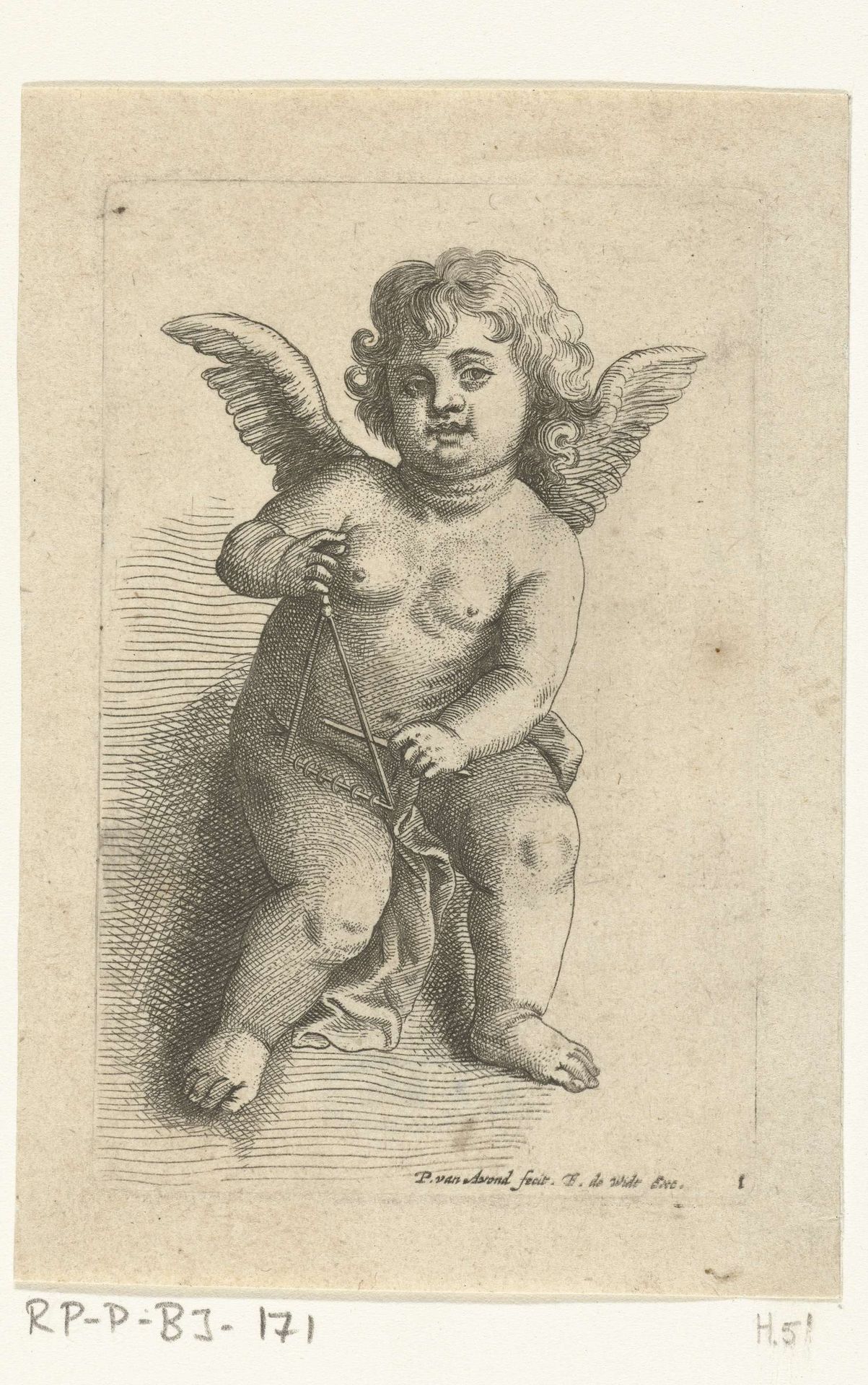 Engeltje met triangel by Pieter van Avont