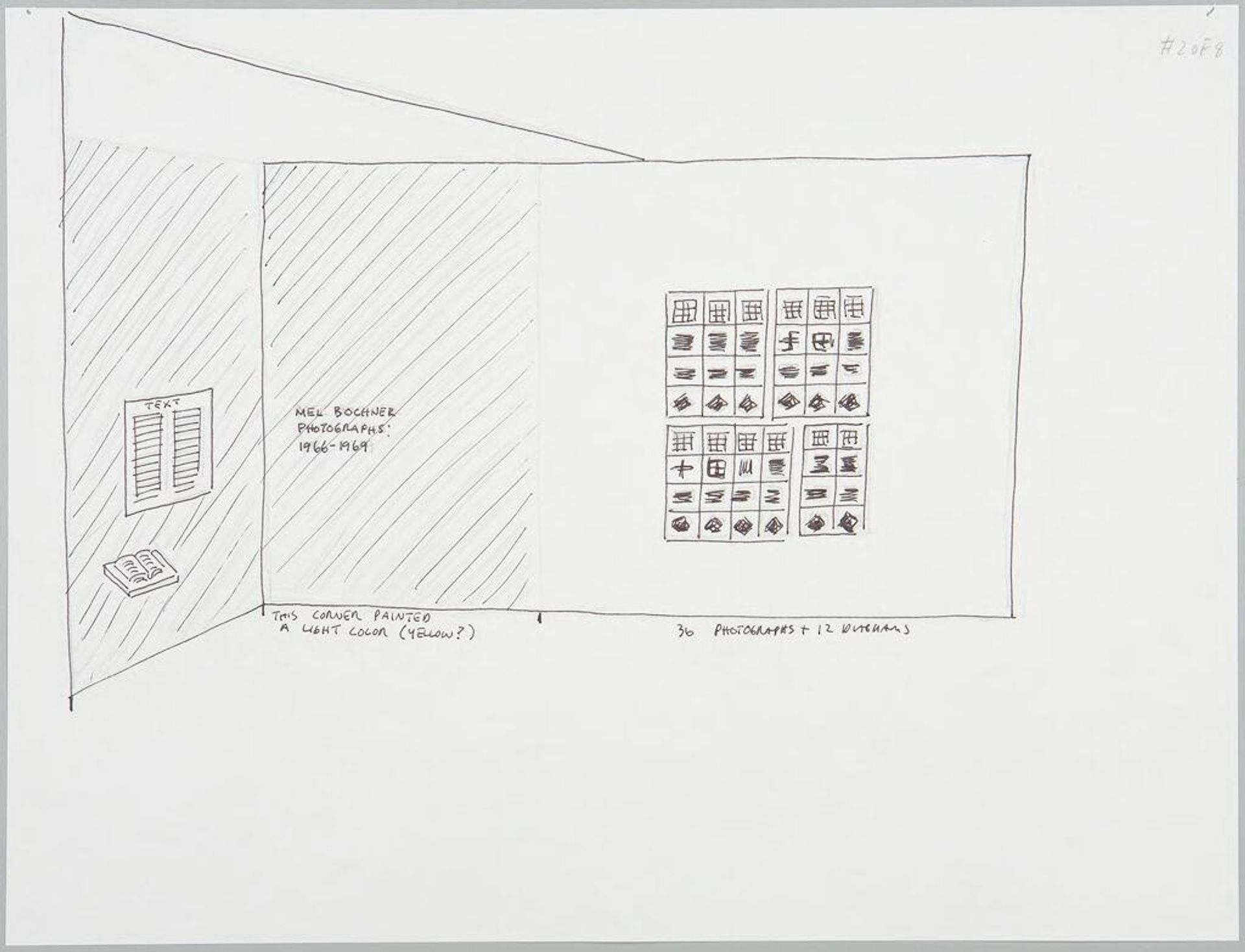 Studies for Sackler Gallery Installation by Mel Bochner