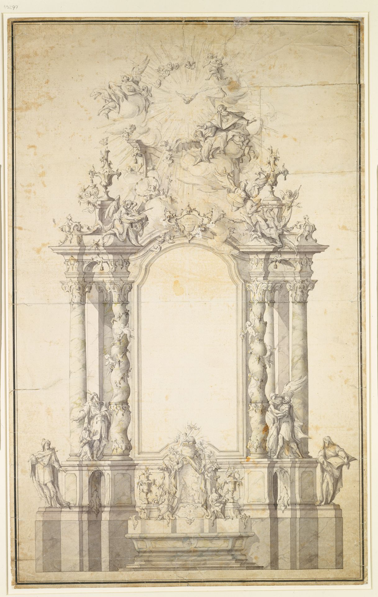 Entwurf für einen Hochaltar by Johann Baptist Straub