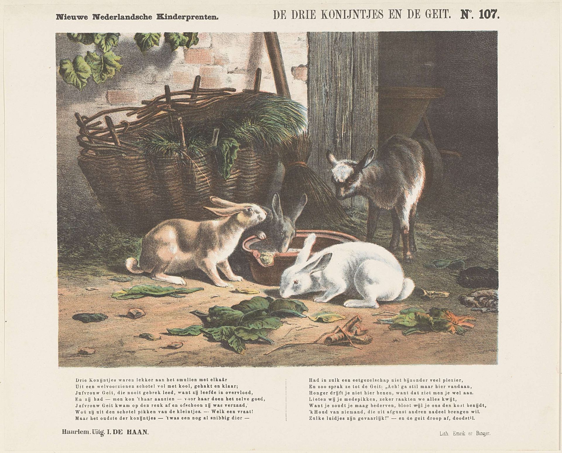 De drie konijntjes en de geit by Jan de Haan