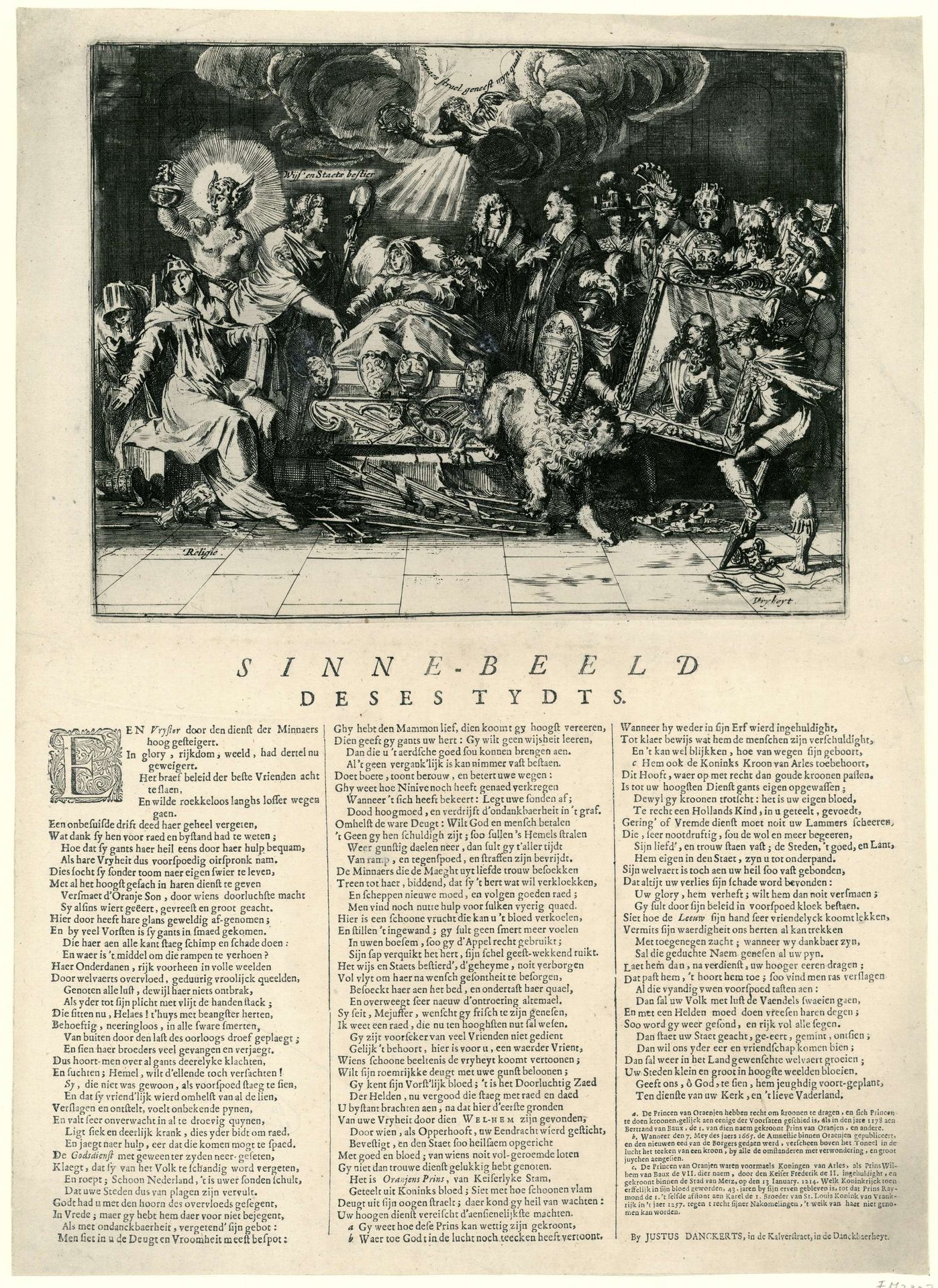 Allegorie op de politieke situatie in het jaar 1672 by Romeyn de Hooghe