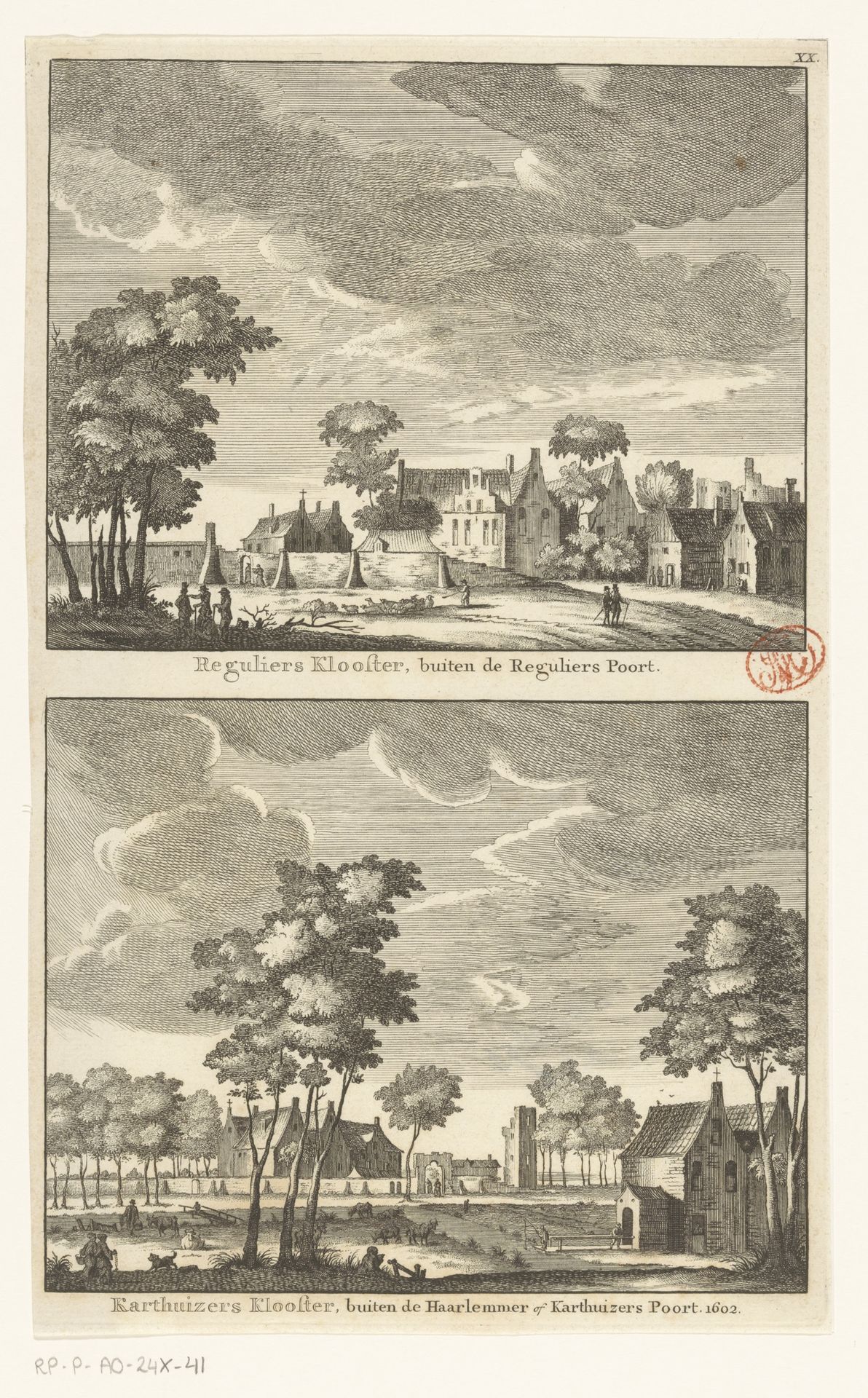 Het Reguliersklooster en het Kartuizerklooster buiten Amsterdam, 1602 by Anonymous