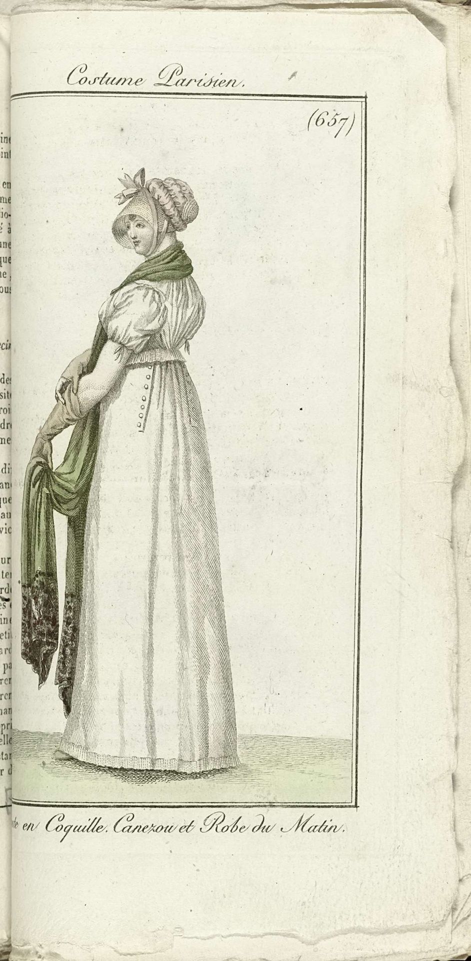 Journal des Dames et des Modes, Costume Parisien, 1805, An 13 (657) Capote en Coquille... by Horace Vernet