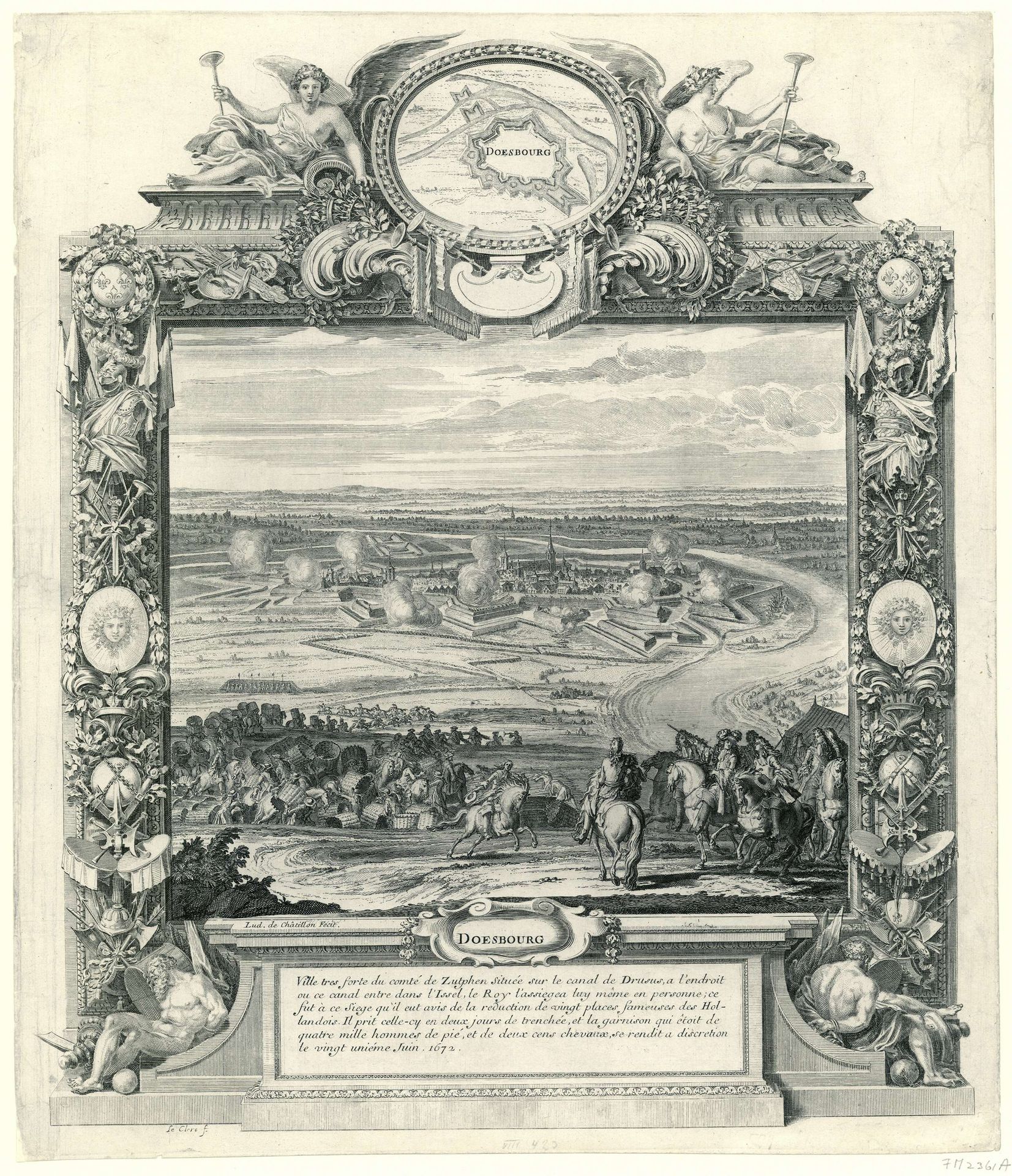 Verovering van Doesburg door de Fransen op 21 juni 1672 by Louis de Châtillon