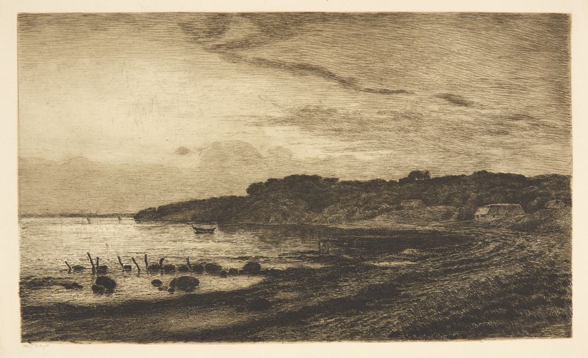 Aften ved Vejle Fjord by Louise Ravn-Hansen
