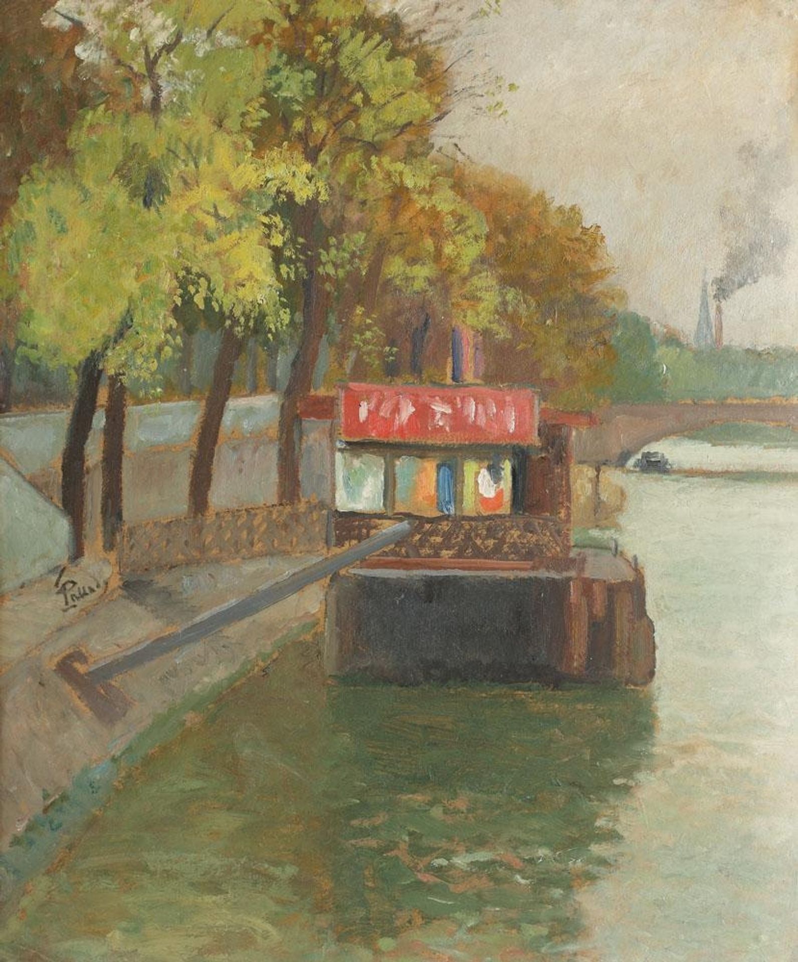 Debarcader pe Sena, dinspre Belleville by Theodor Pallady