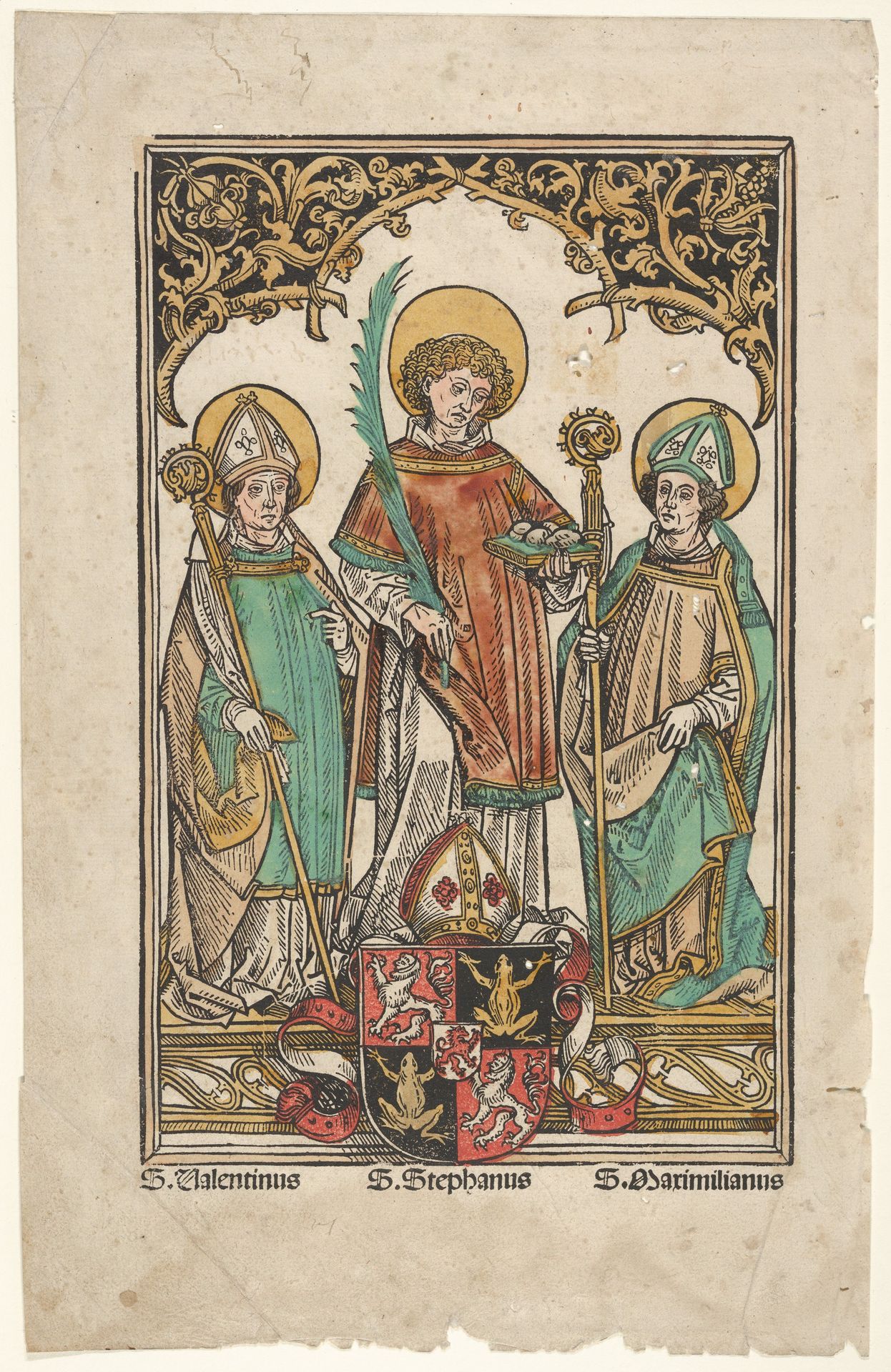 Saints Valentine, Stephen, and Maximilian, the Patron Saints of Passau by Hans Burgkmair