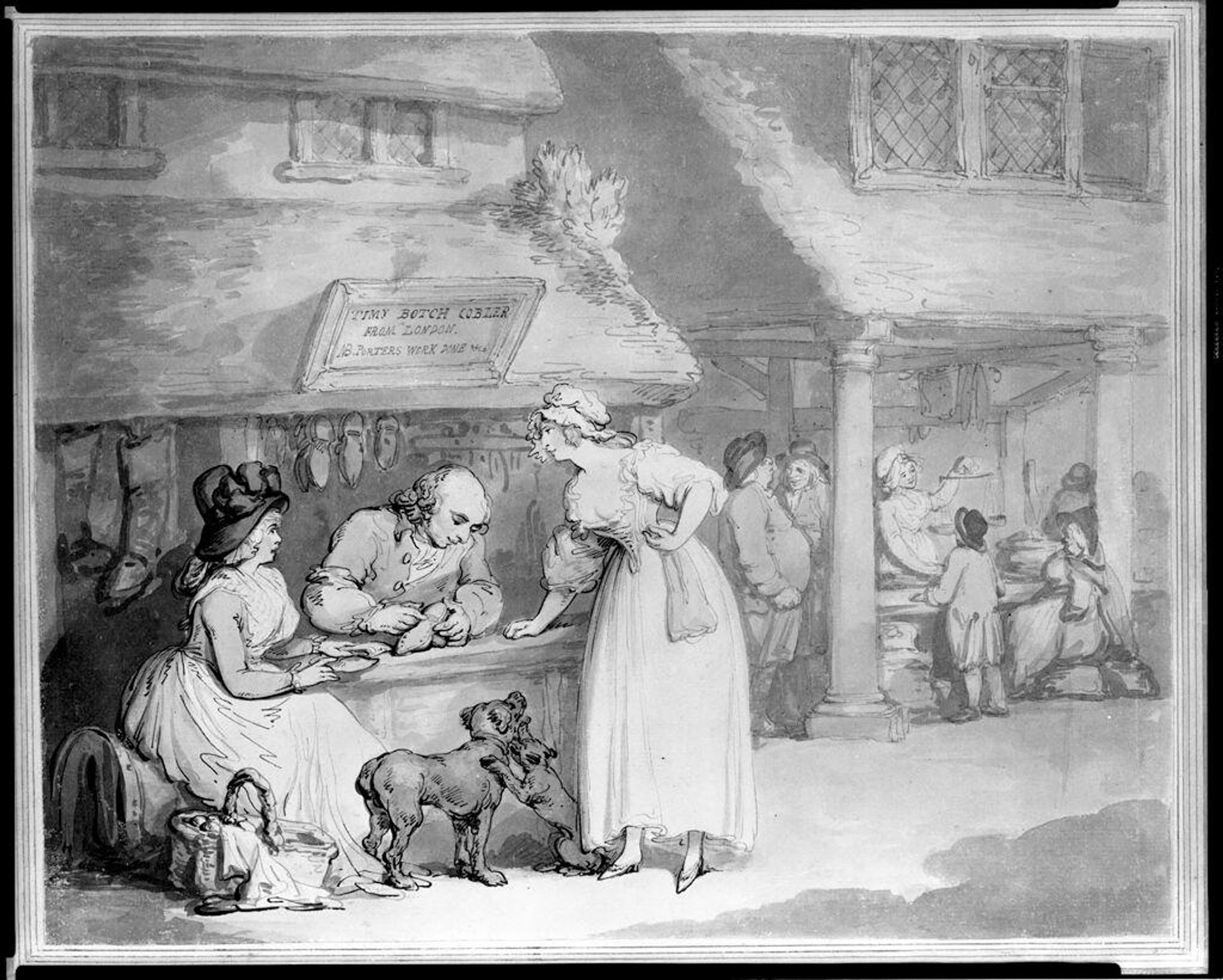 The Cobbler's Shop by Thomas Rowlandson