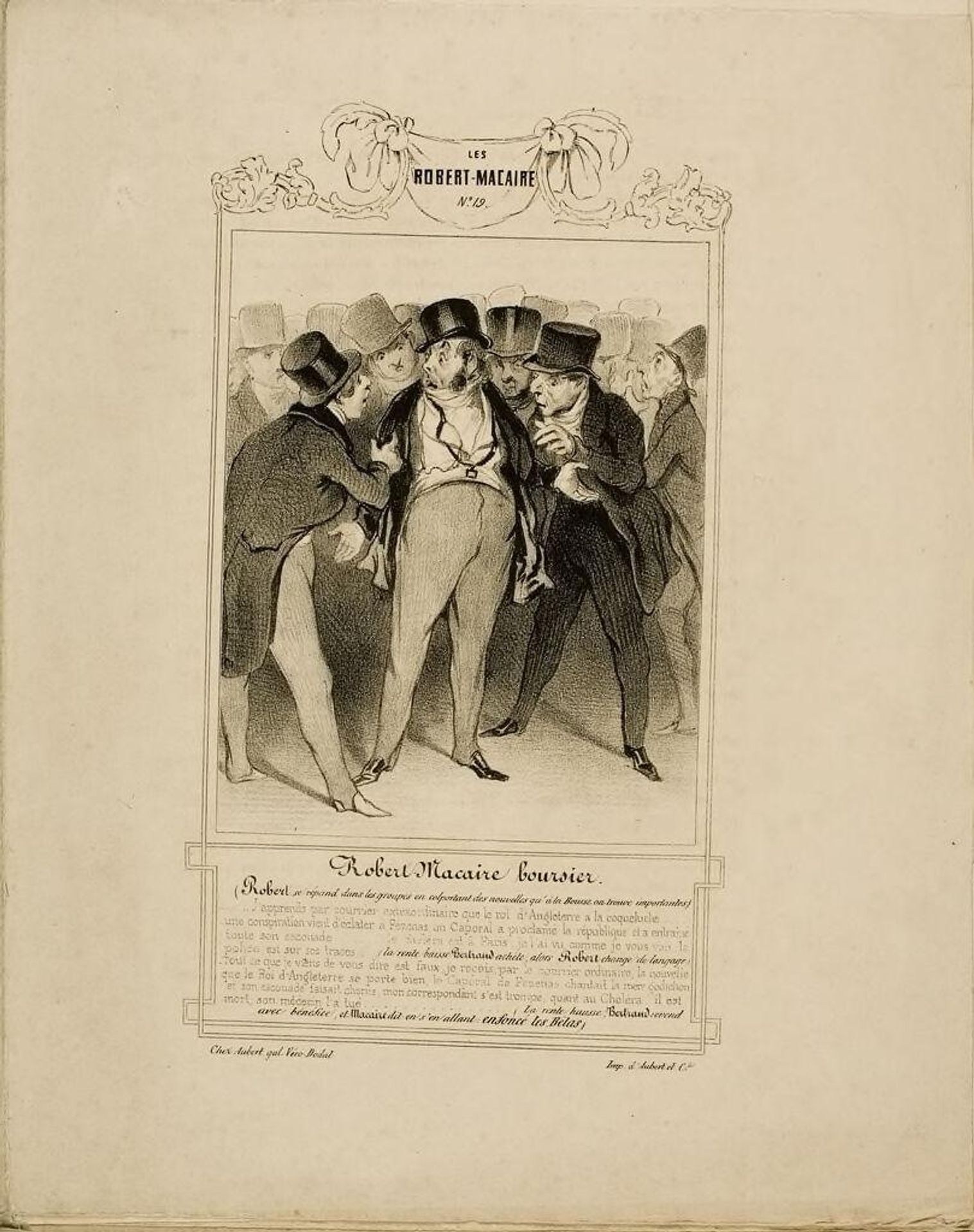 Robert Macaire, Exchange Broker by Honoré Daumier