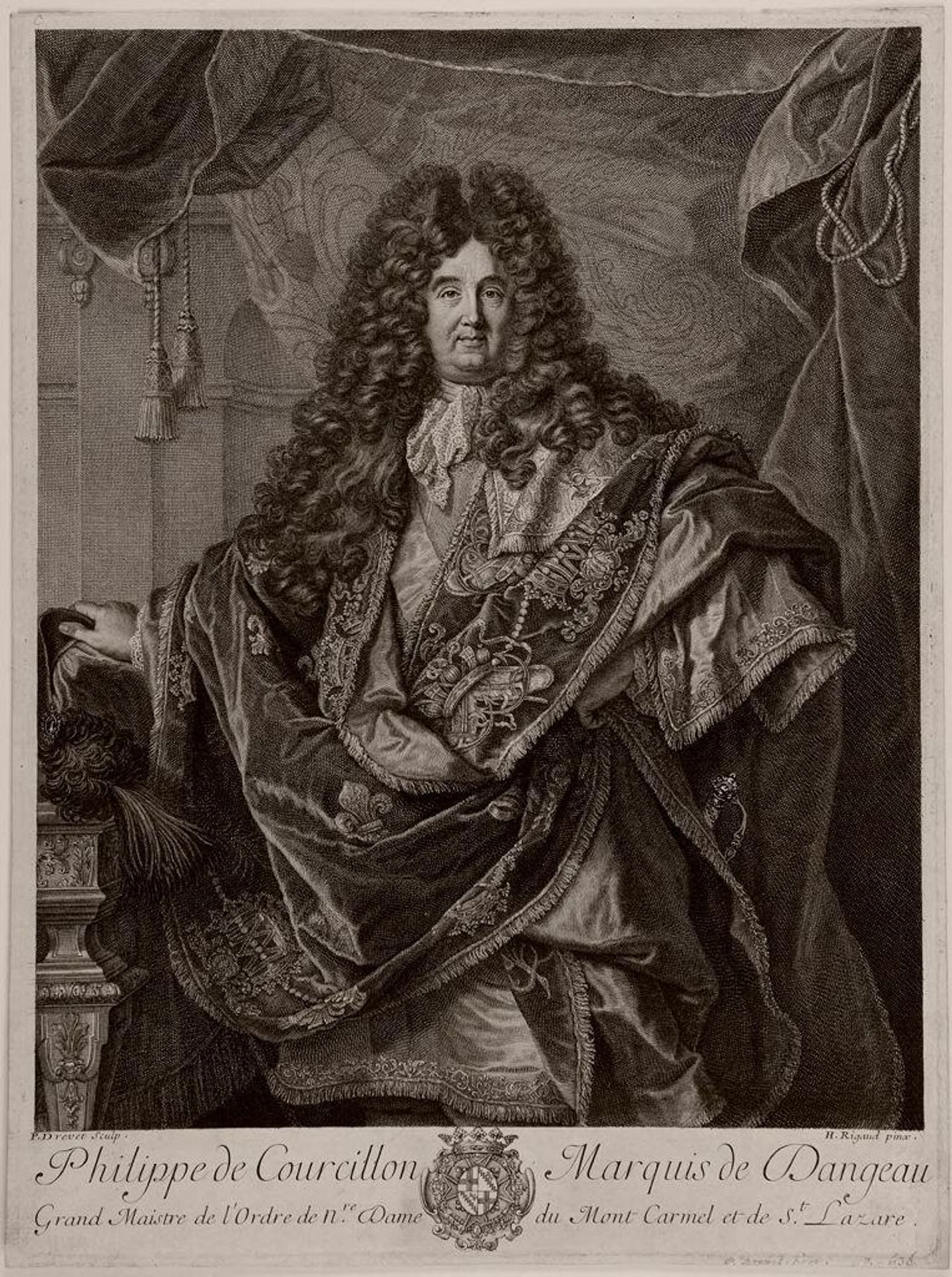 Philippe de Courcillon, Marquis de Dangeau by Pierre Drevet