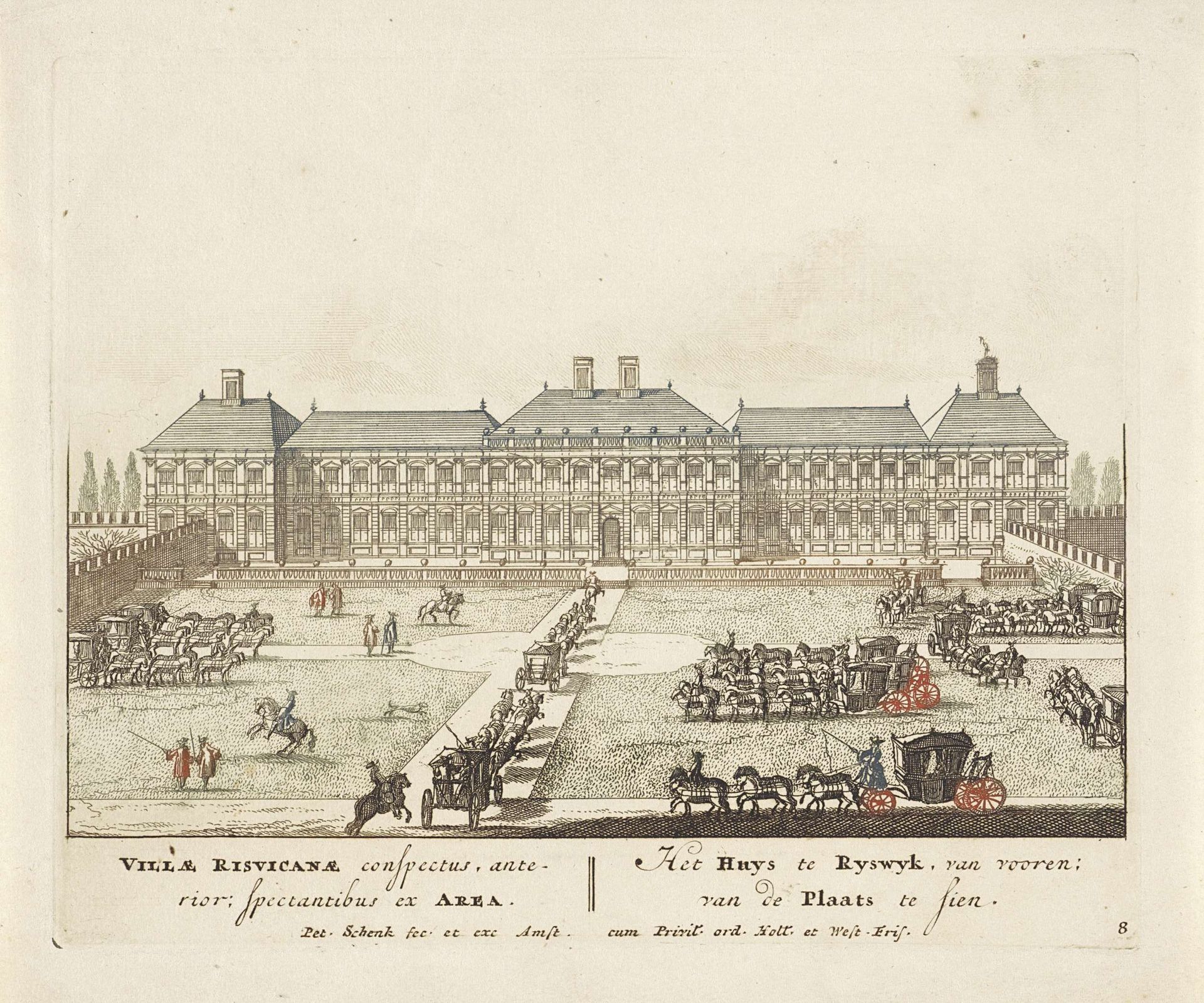 Vooraanzicht van Huis ter Nieuburch te Rijswijk by Pieter Schenk