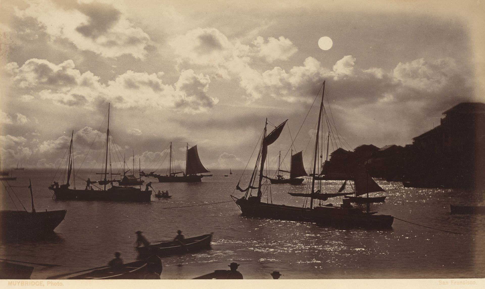 Moonlight Effect-Bay of Panama by Eadweard Muybridge