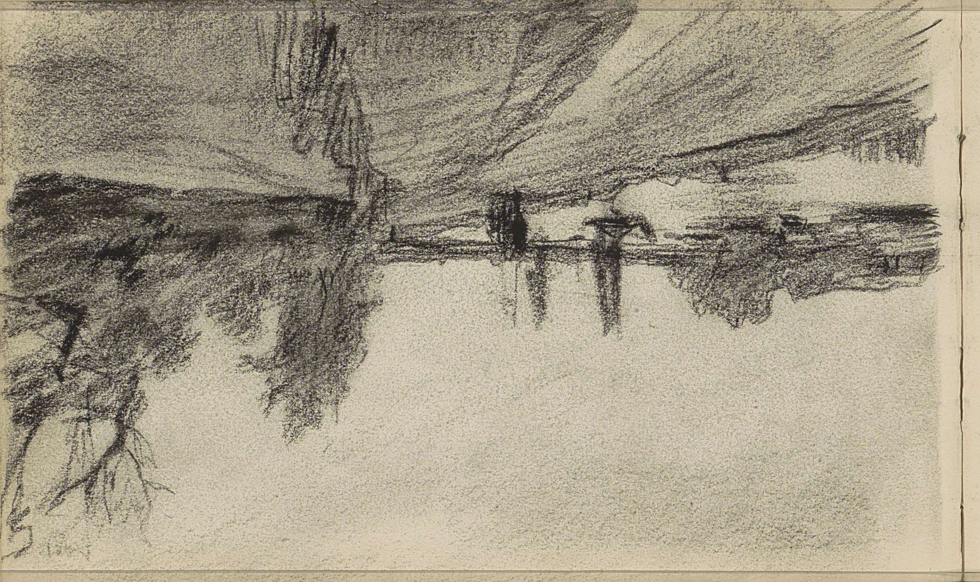 Rivierlandschap met zeilschepen by Johan Antonie de Jonge