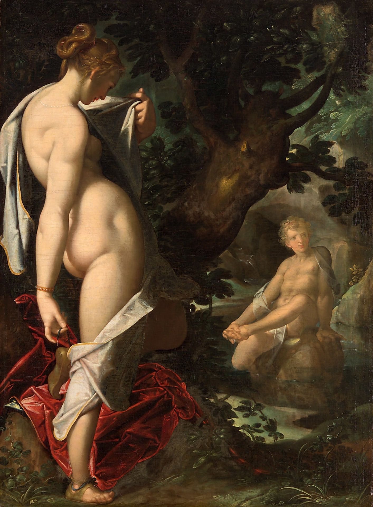 Hermaphrodite and the nymph Salmacis by Bartholomeus Spranger