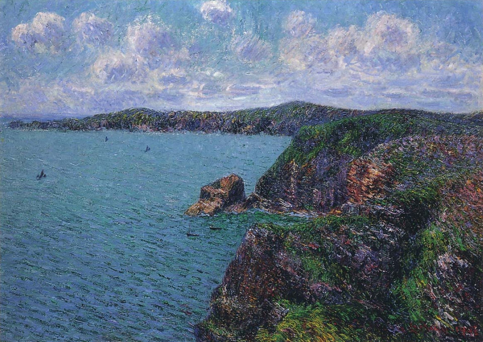Cliffs at Cape Frehel by Gustave Loiseau