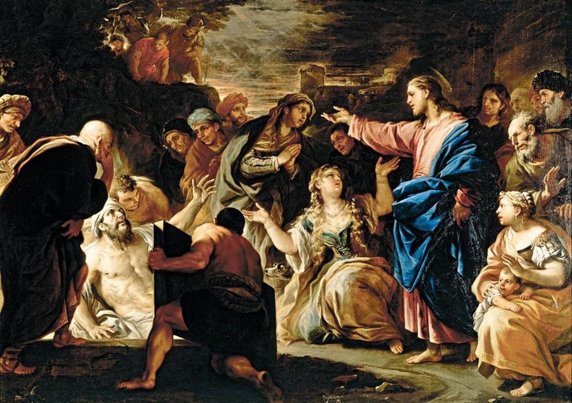 Raising of Lazarus by Luca Giordano