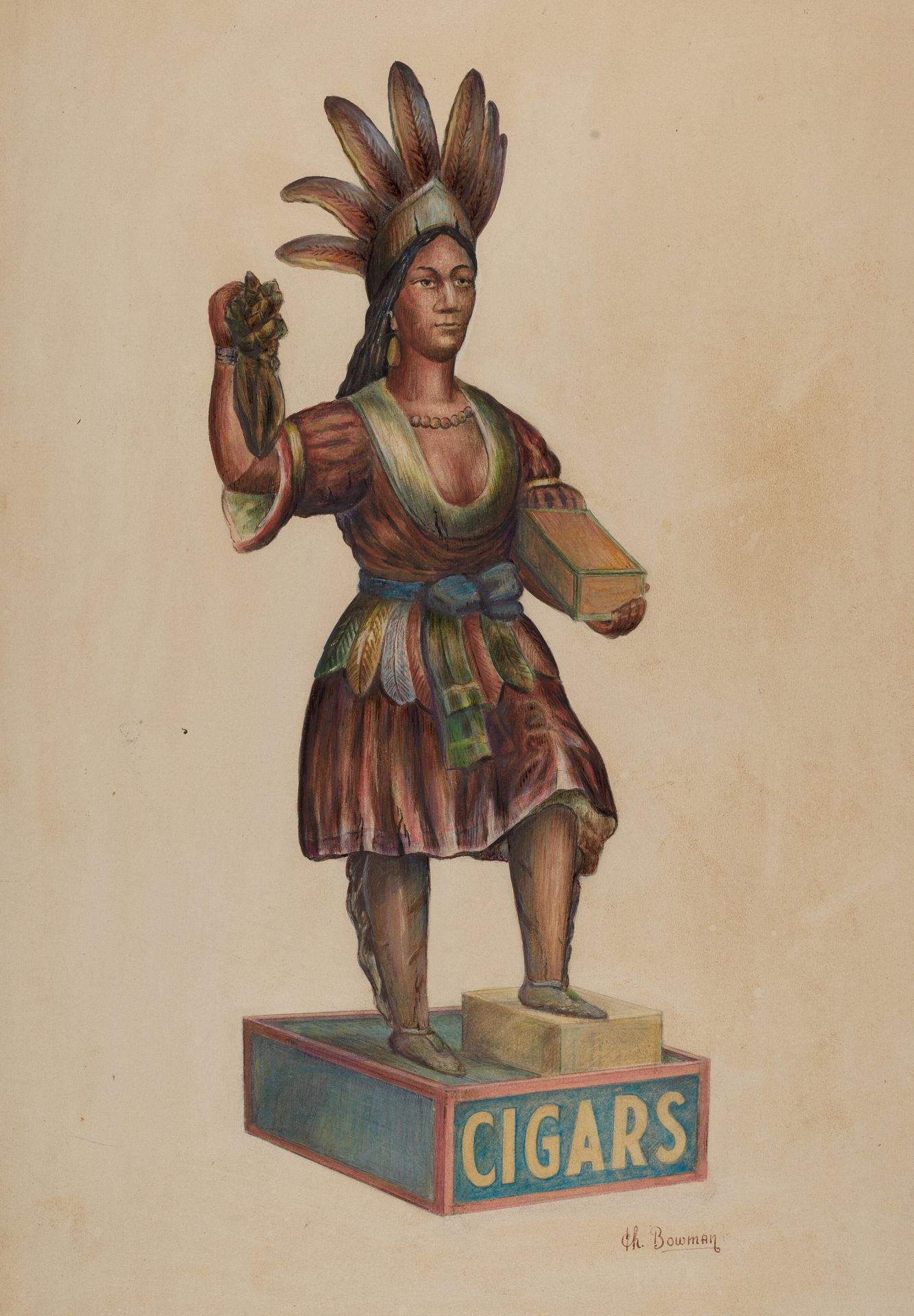 Cigar Store Indian by Charles Bowman