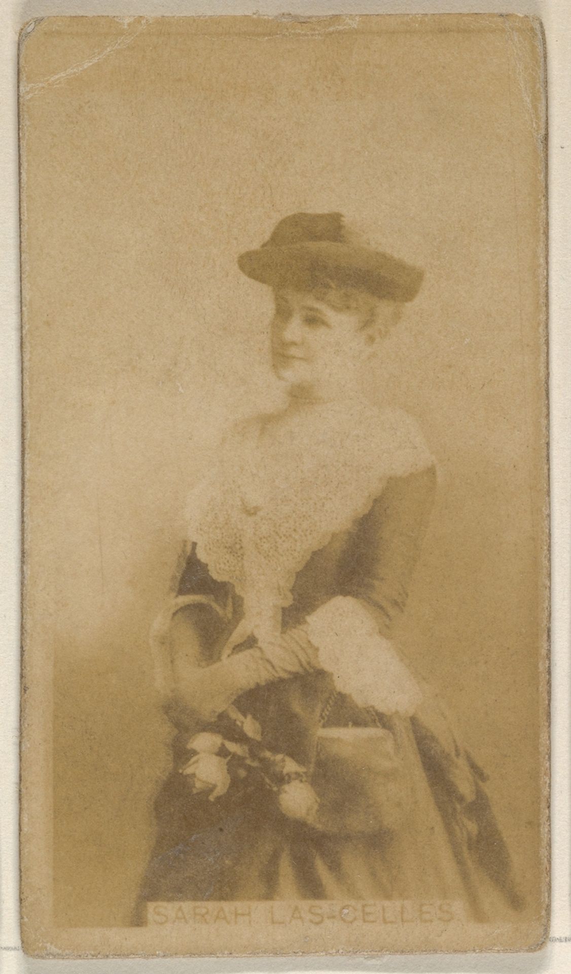 Sarah Las Celles, from the Actors and Actresses series (N45, Type 8) for Virginia Brights Cigarettes by Allen & Ginter