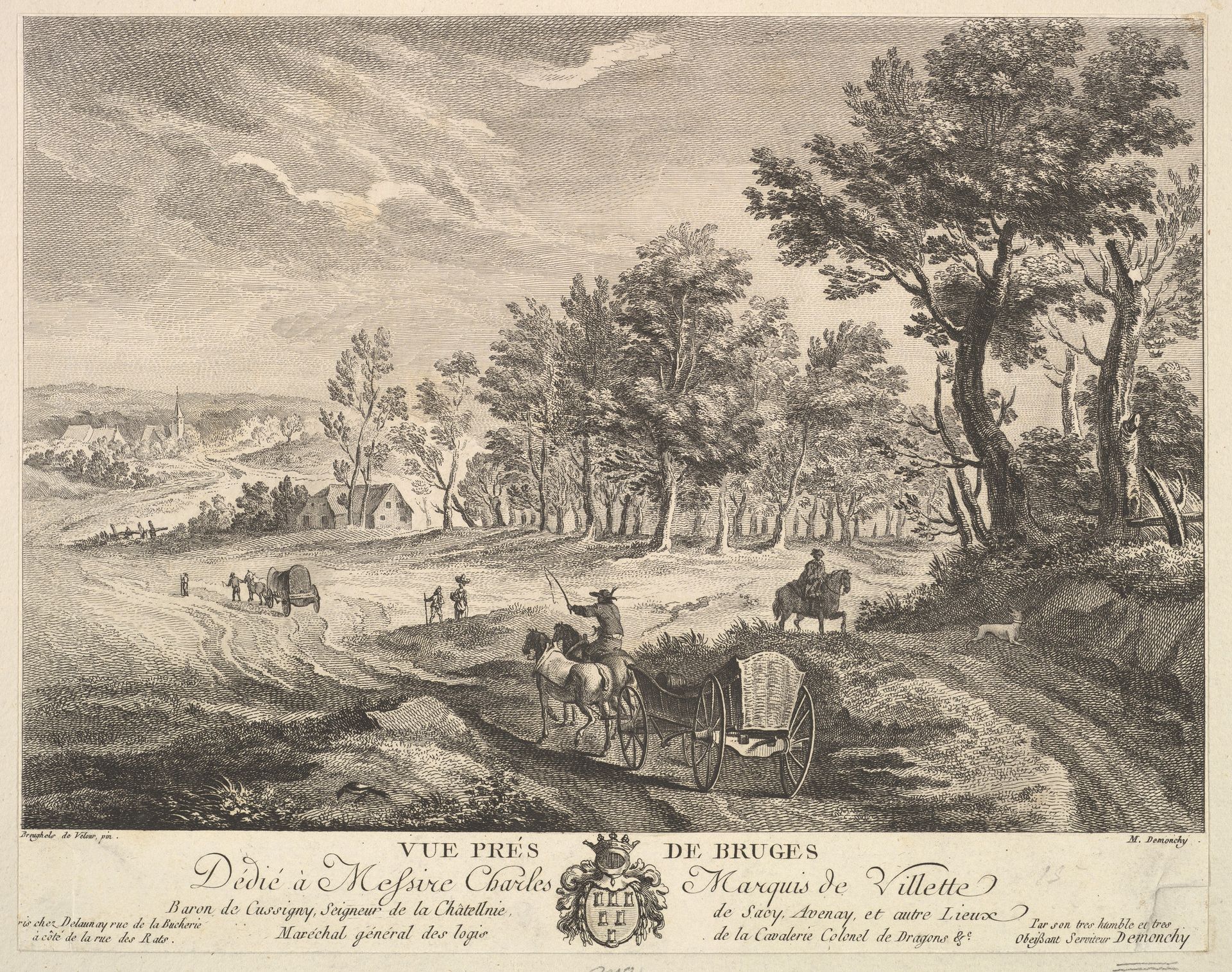 View near Bruges (Vue Prés [sic] de Bruges) by Martin de Monchy