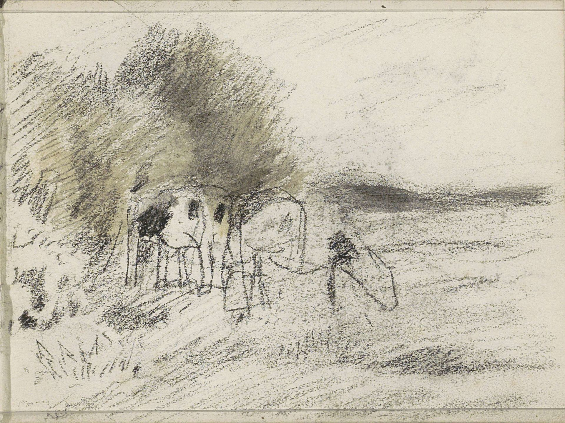 Grazende koeien in een landschap by Anton Mauve