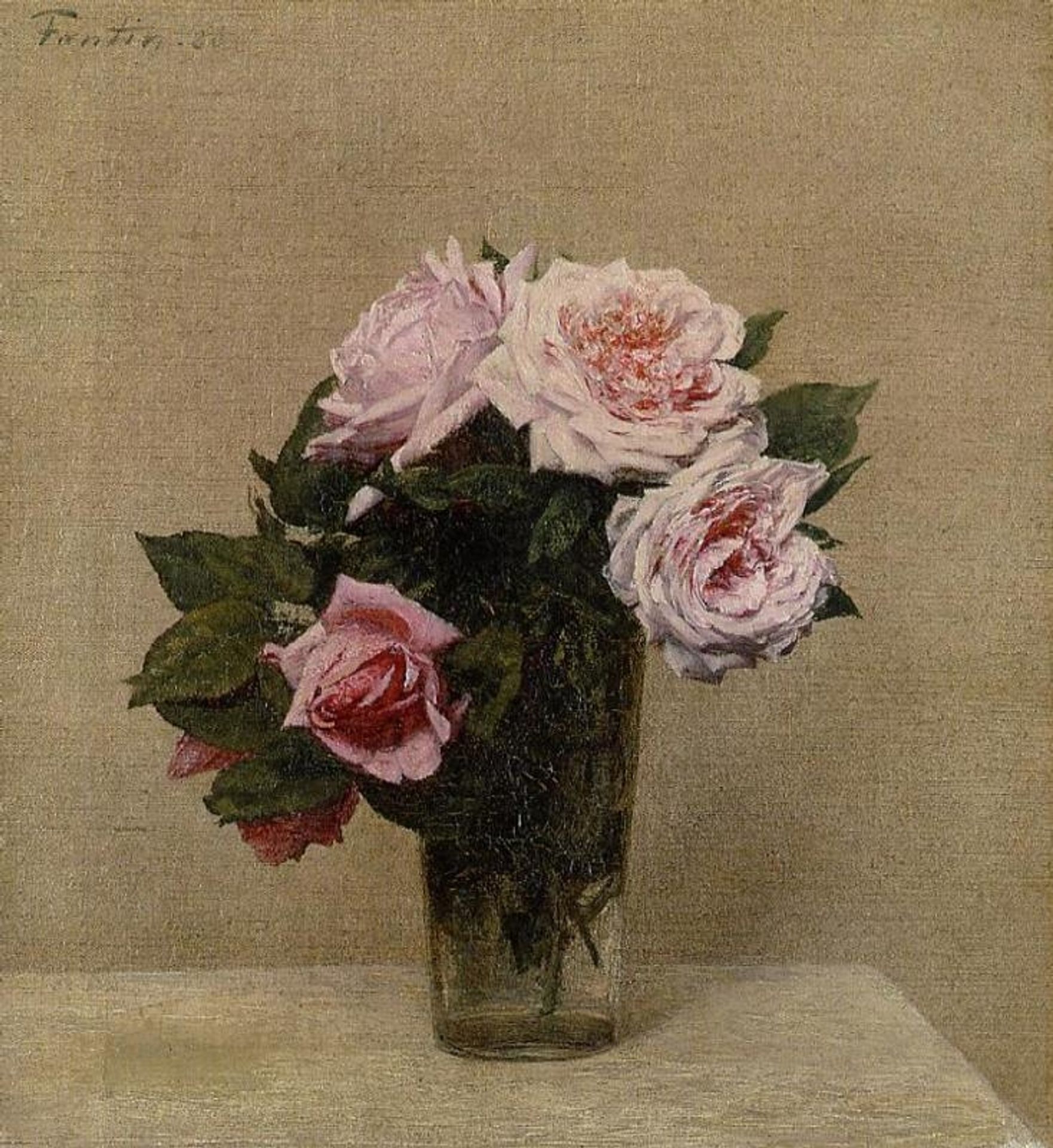 Roses by Henri Fantin-Latour