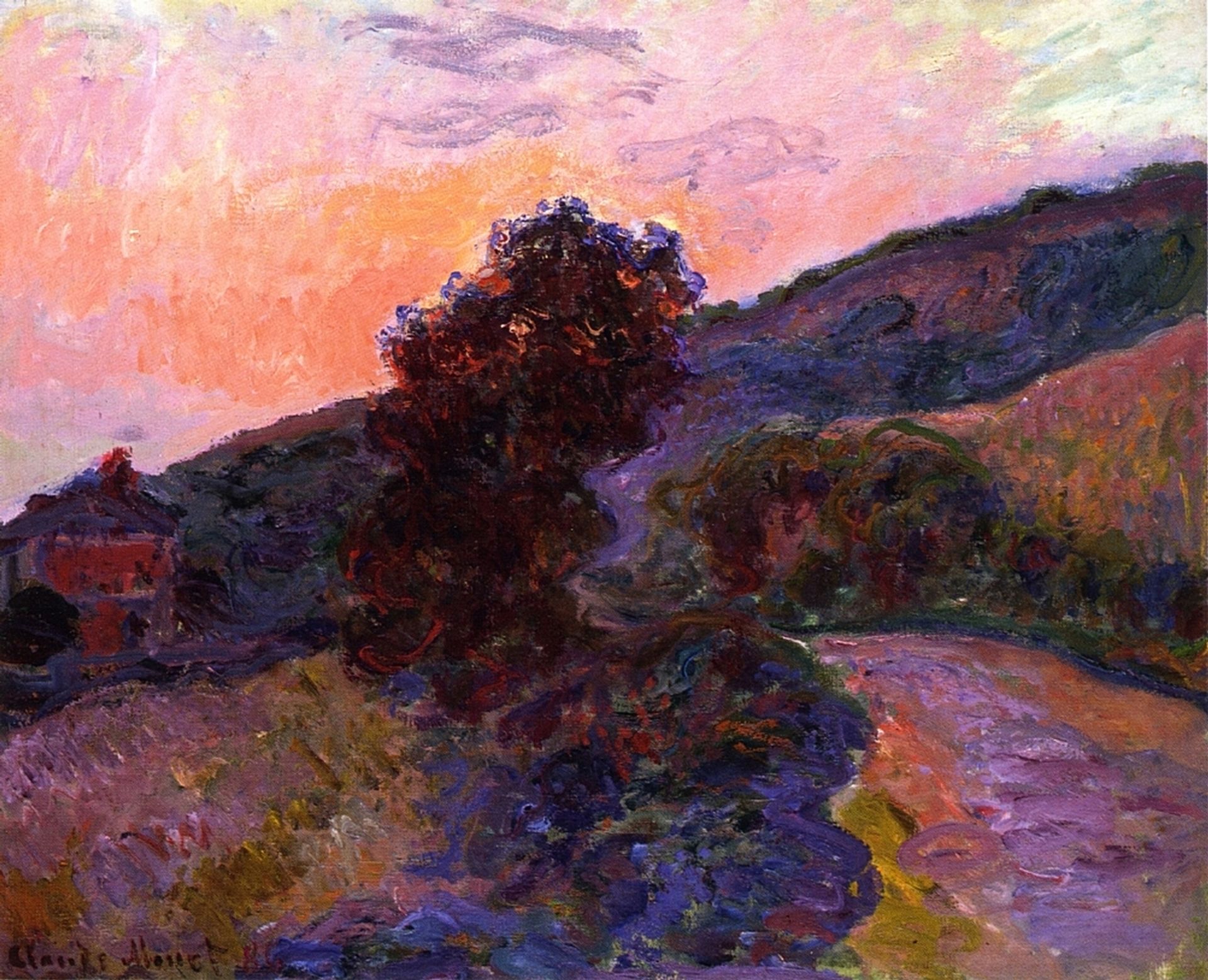 Sunset at Giverny by Claude Monet