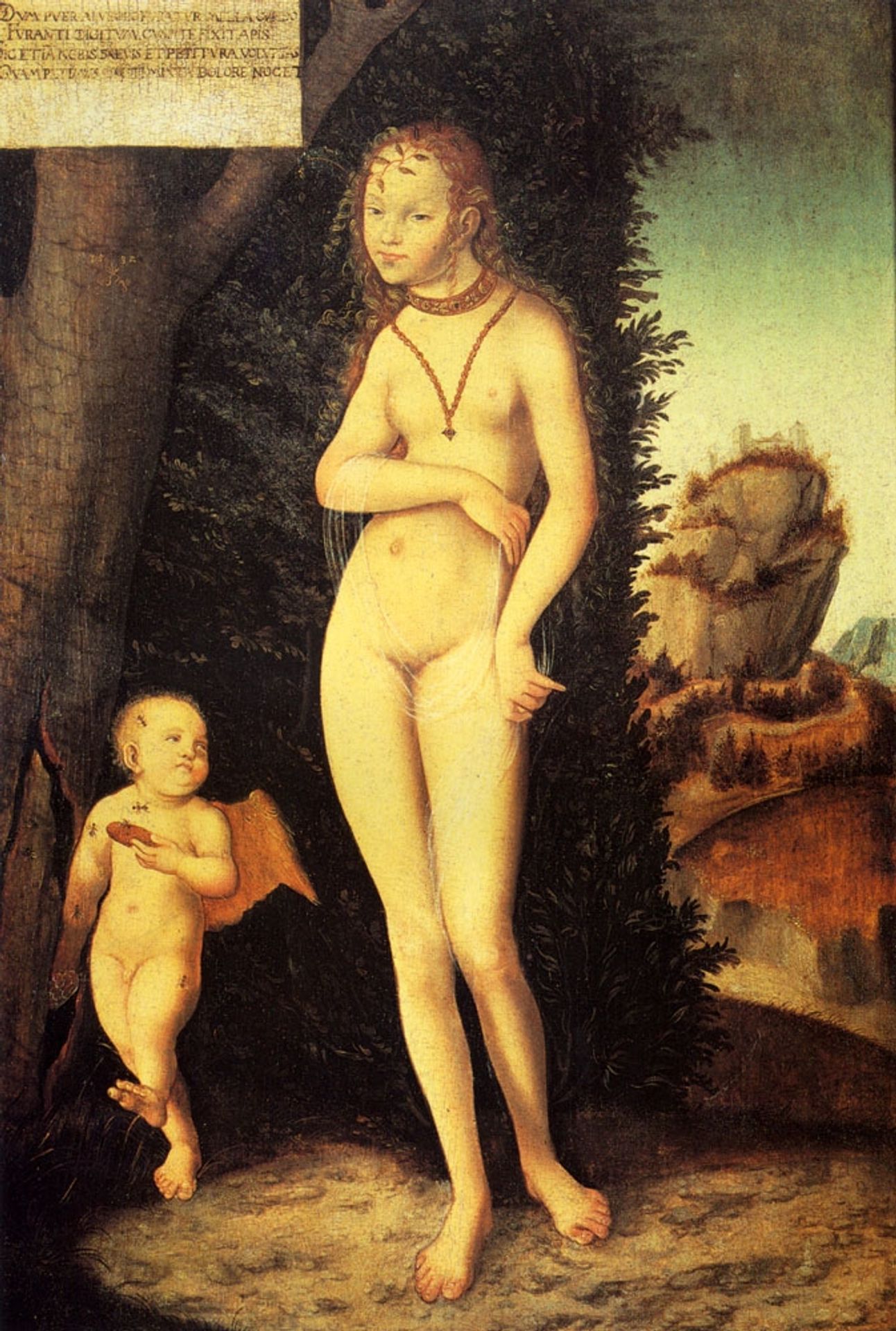 Venus with Cupid the Honey Thief by Lucas Cranach the Elder