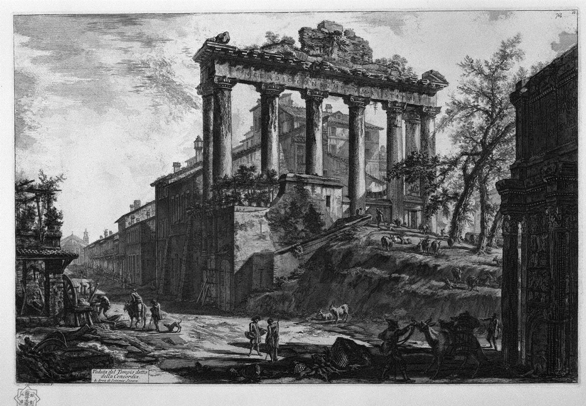 View of the Temple of Concord by Giovanni Battista Piranesi