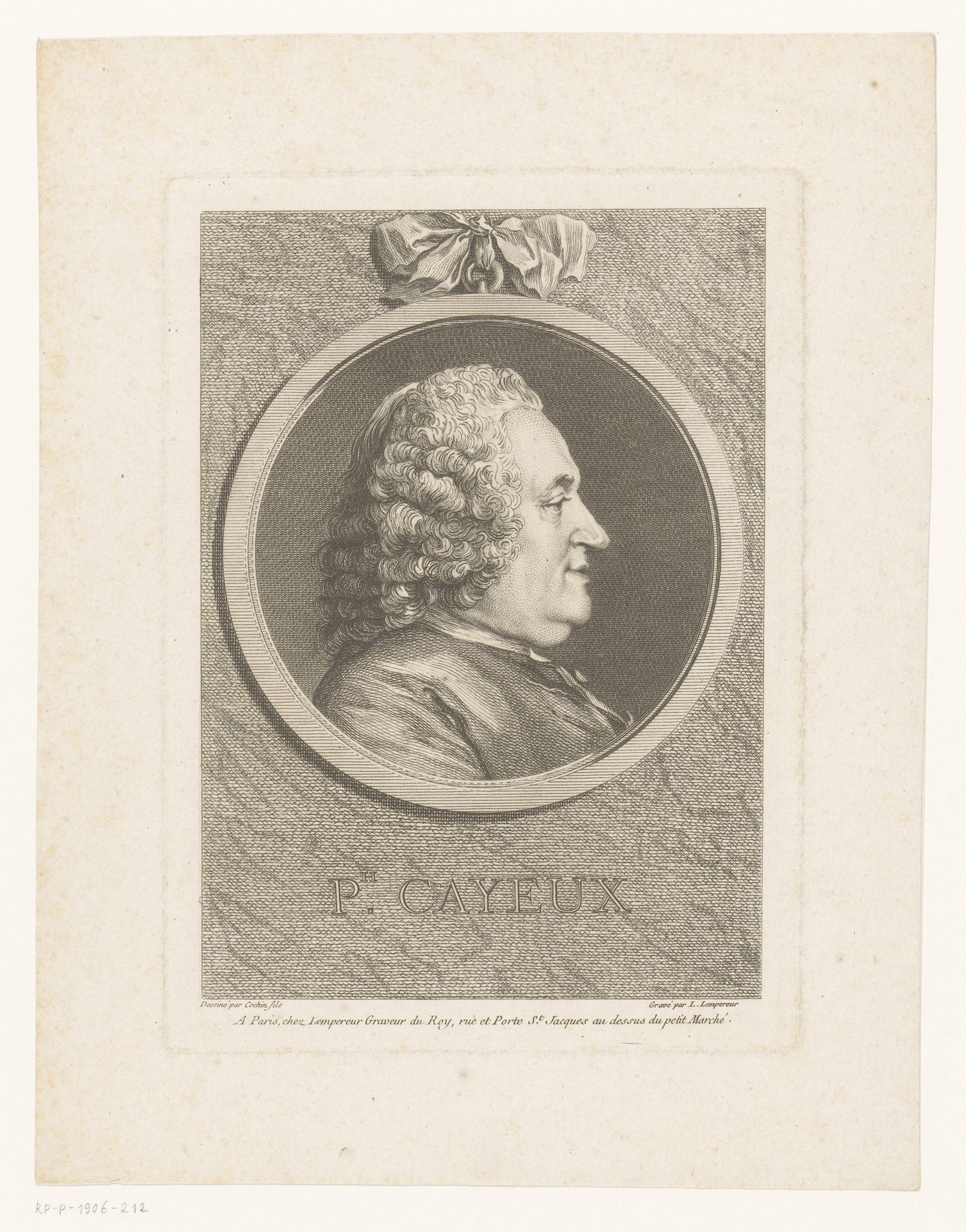 Portret van Philippe Cayeux by Louis Simon Lempereur