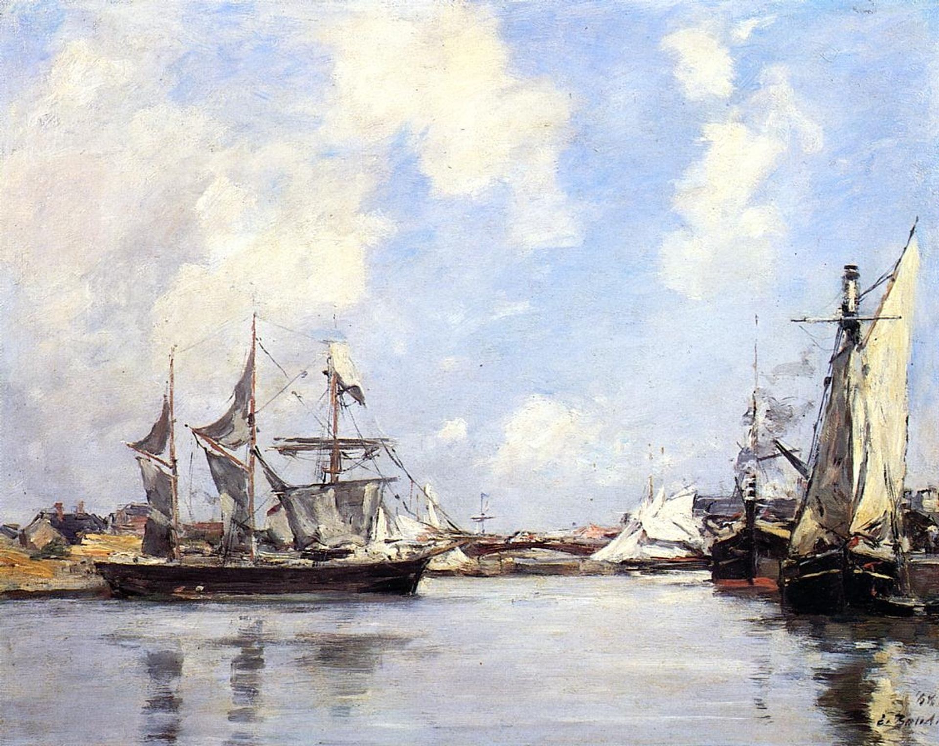 Deauville, the Port by Eugène Boudin