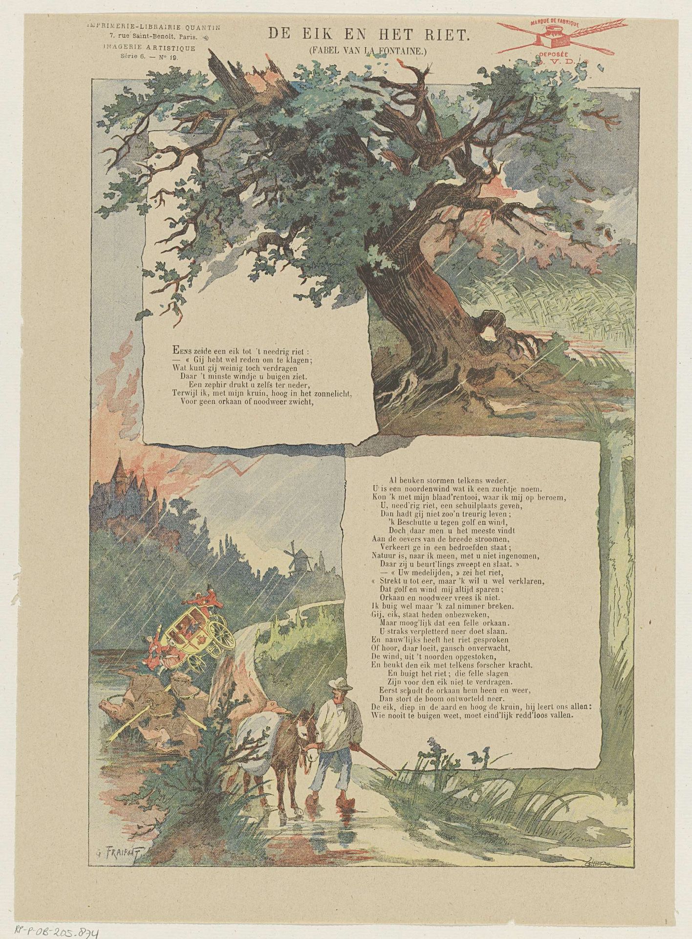 De eik en het riet by Gustave Fraipont