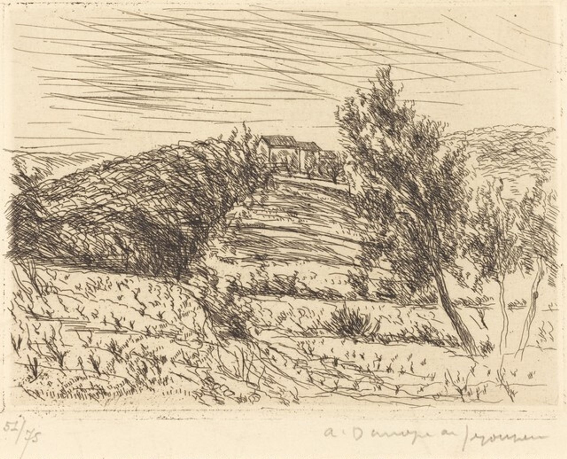 The Hill of Sainte-Anne (La Colline de Sainte-Anne) by Andre Dunoyer de Segonzac