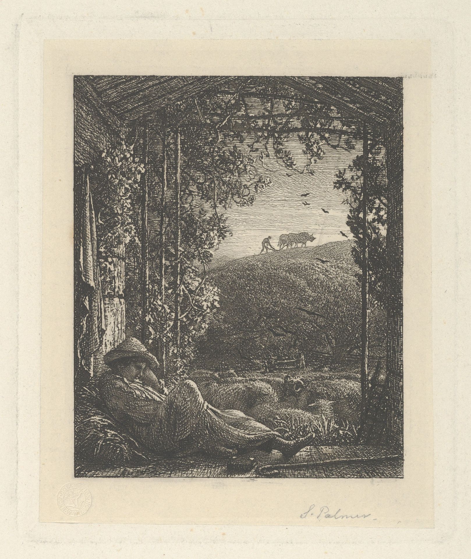 The Sleeping Shepherd; Early Morning by Samuel Palmer