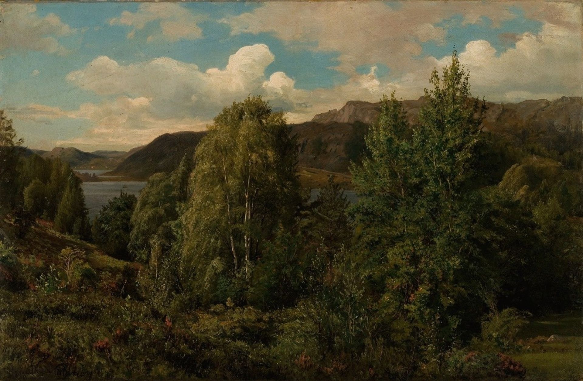 Fra Skogsfjord, Mandal by Amaldus Nielsen