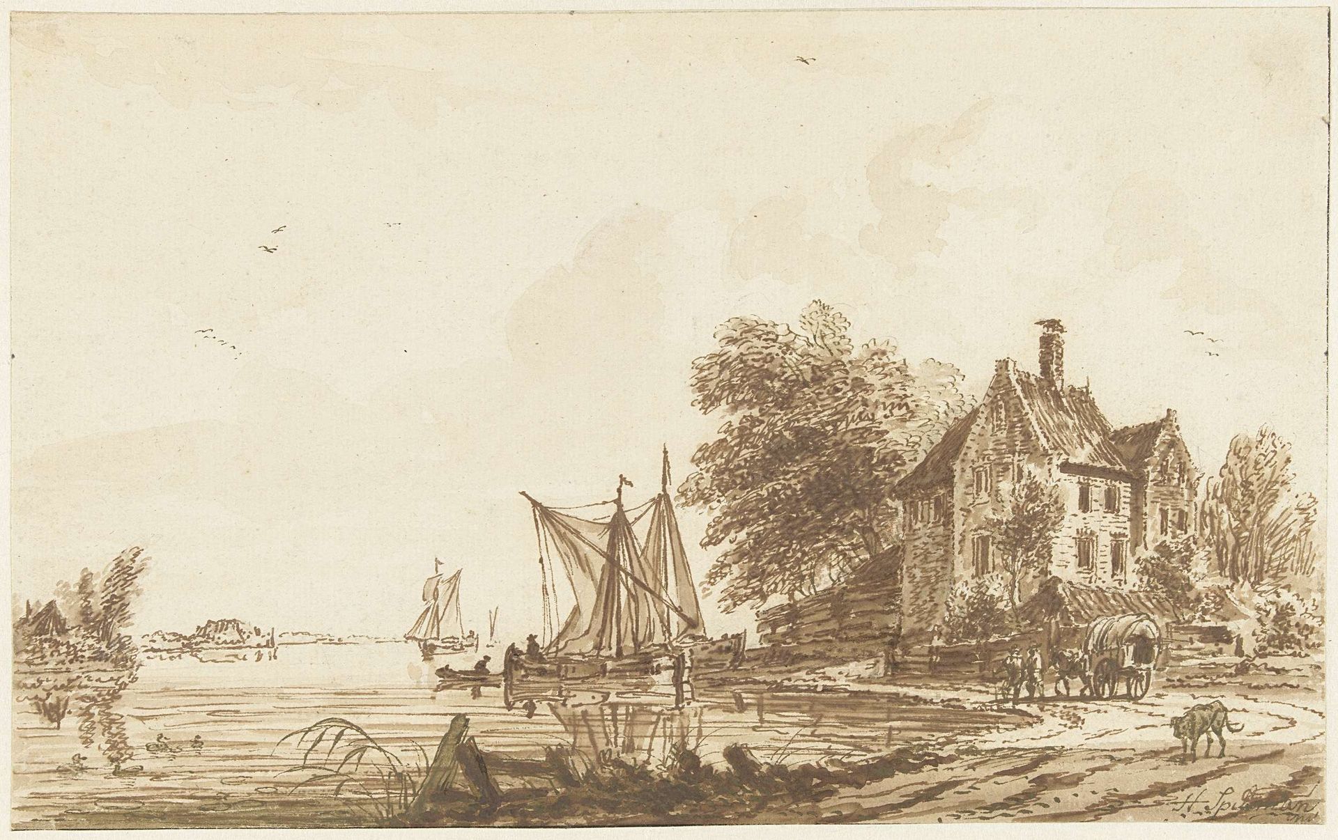 Riviergezicht by Hendrik Spilman
