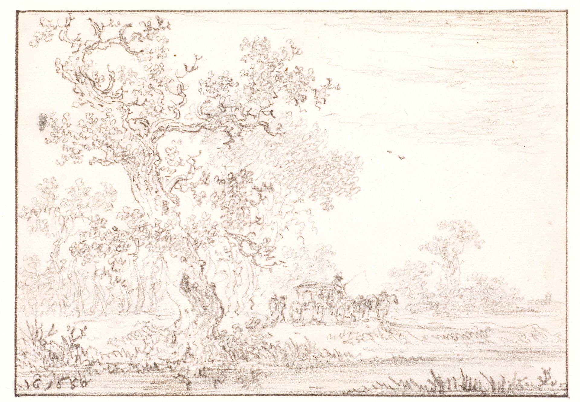 Rejsevogn i udkanten af en skov by Jan van Goyen